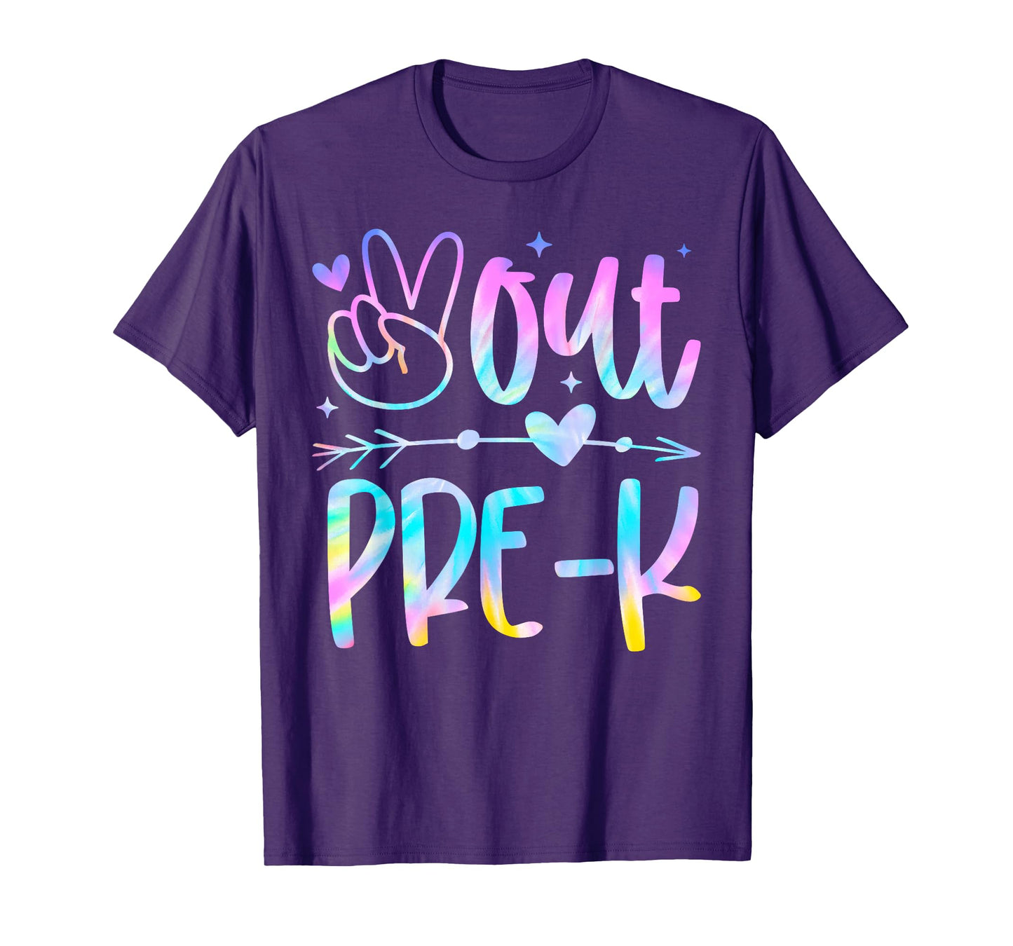 Tie Dye Peace Out Pre-K Happy Last Day Of School Preschool T-Shirt