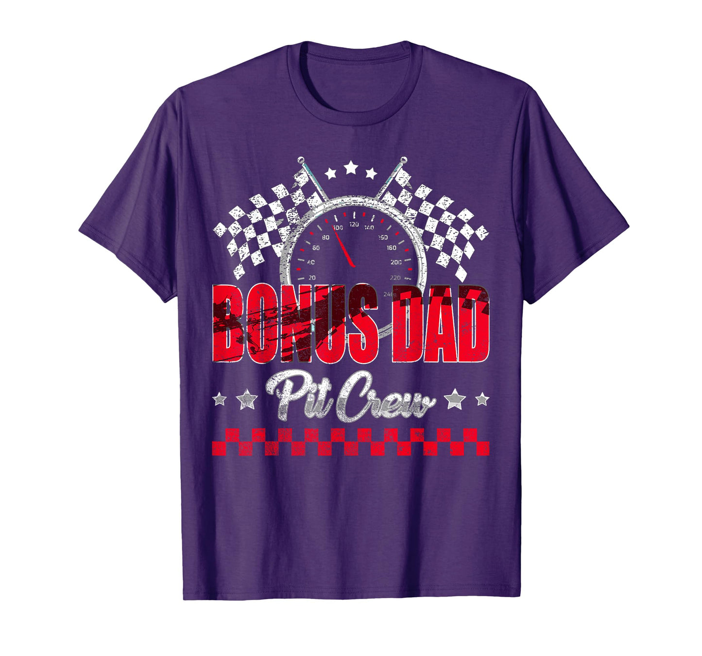 Race Car Birthday Party Racing Family Bonus Dad Pit Crew T-Shirt