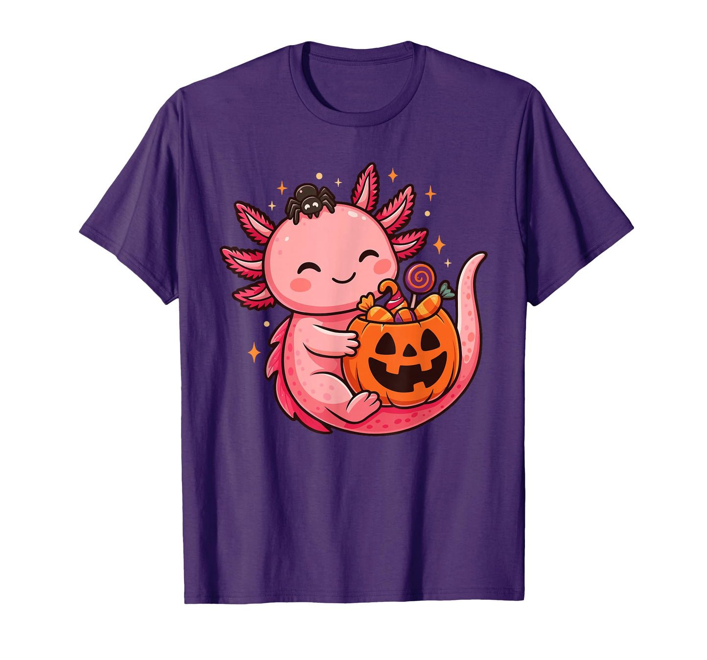 Cute Halloween Axolotl Spooky Animal Halloween Costume T-Shirt