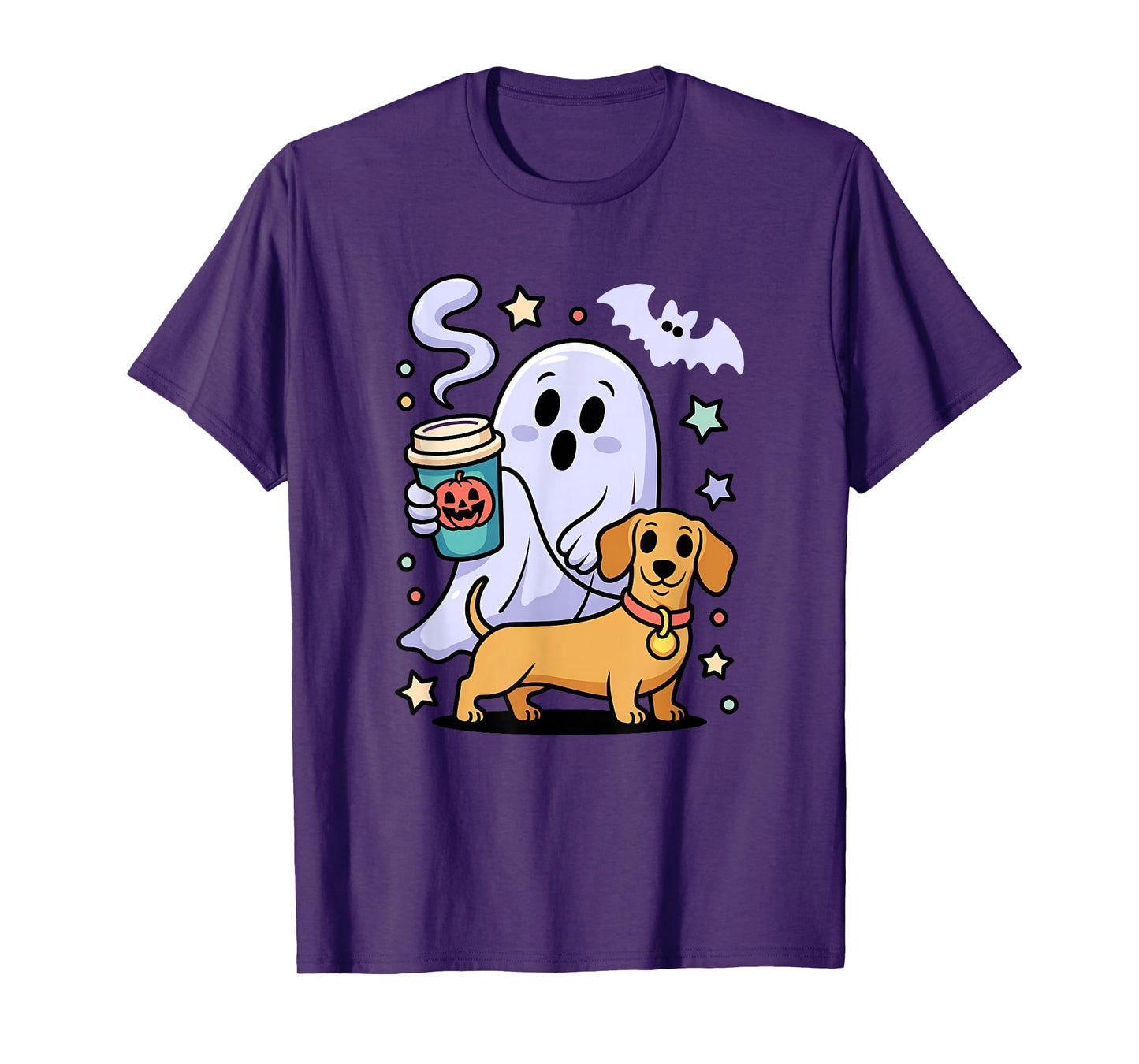 Funny Dachshund Ghost Halloween Spooky Season Weenie Dog T-Shirt