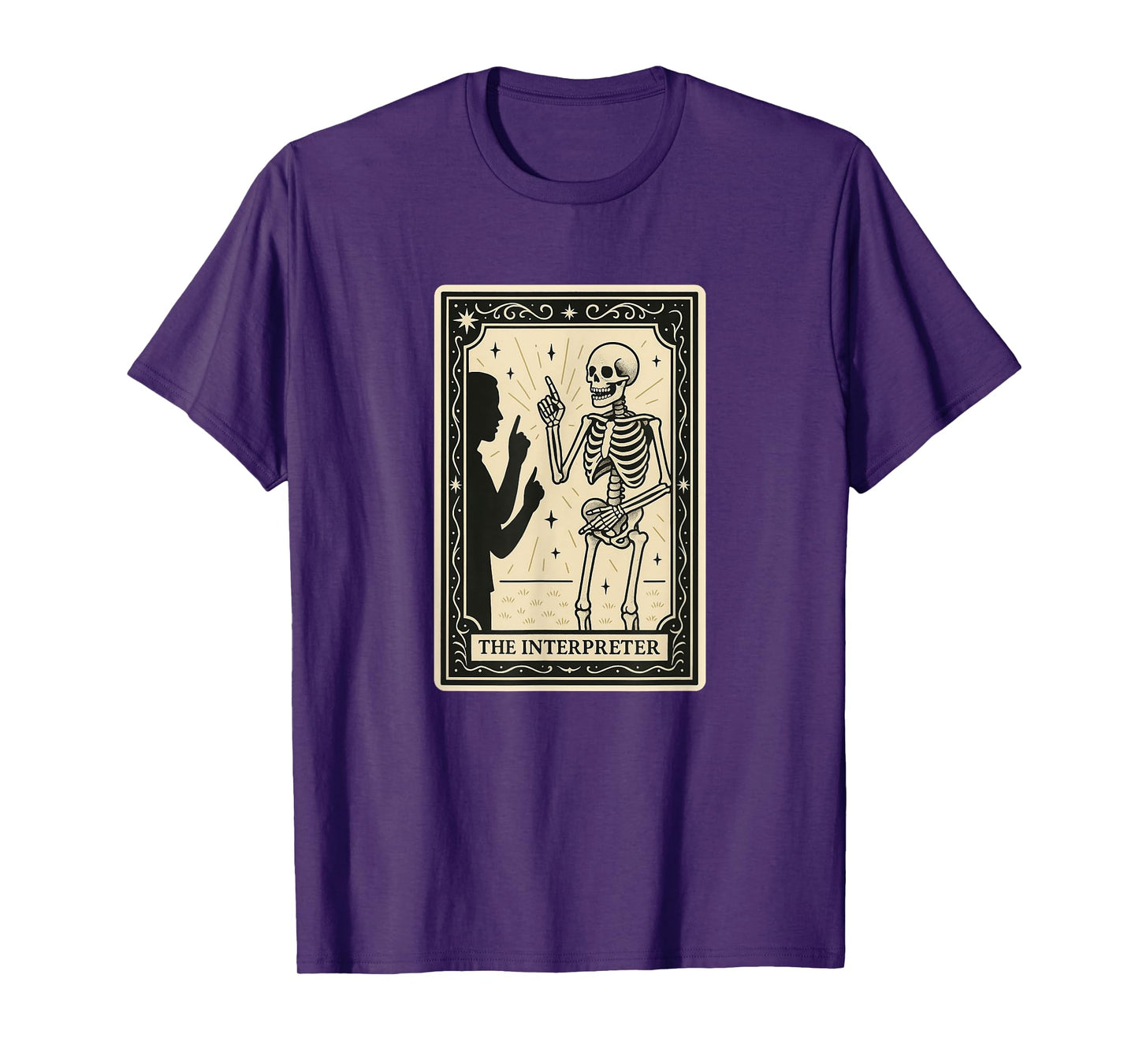 The Interpreter Tarot Card Spooky Gothic Translator Translat T-Shirt