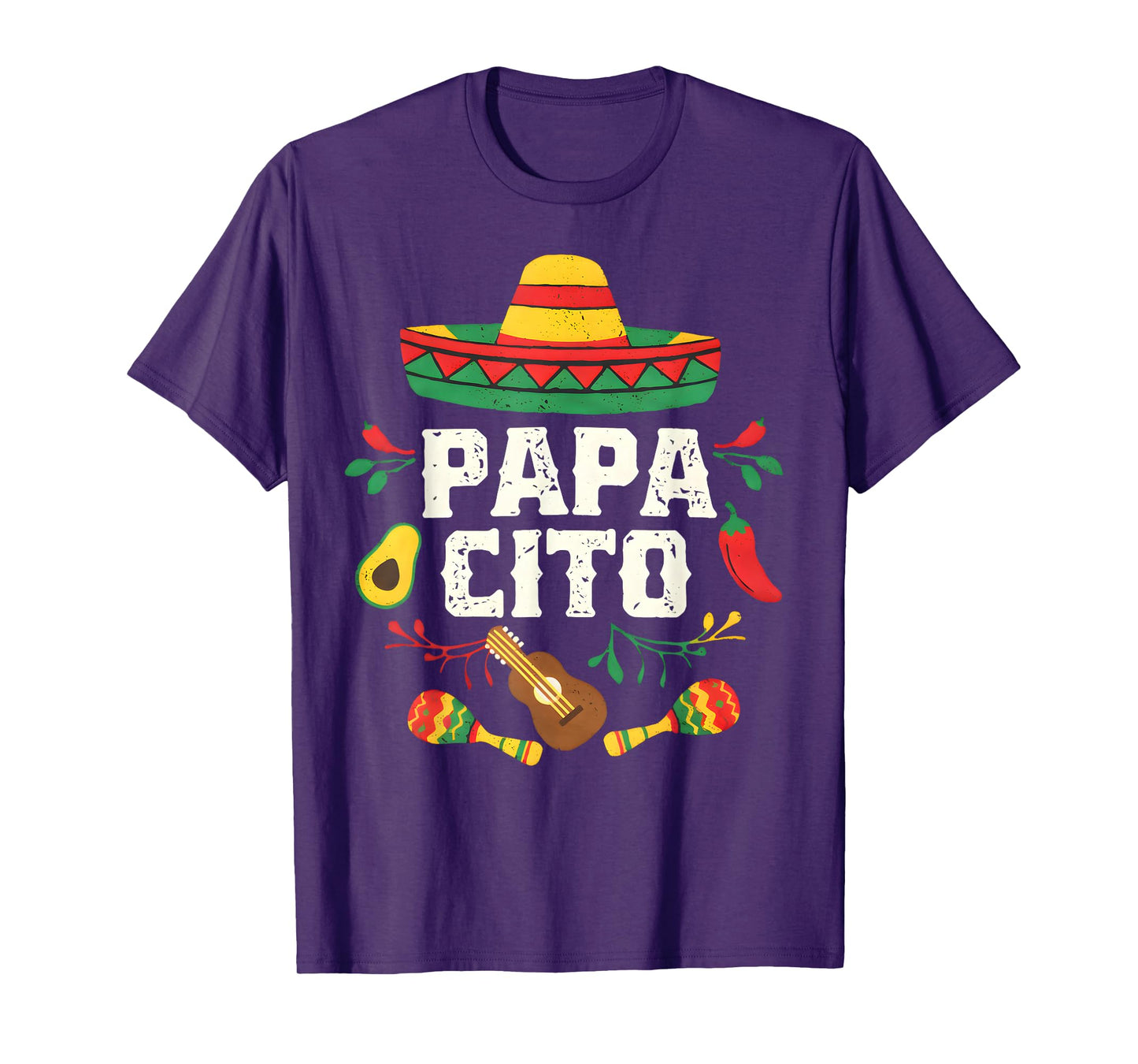 Papacito Family Cinco De Mayo Matchin Couple Mexican Dad Men T-Shirt