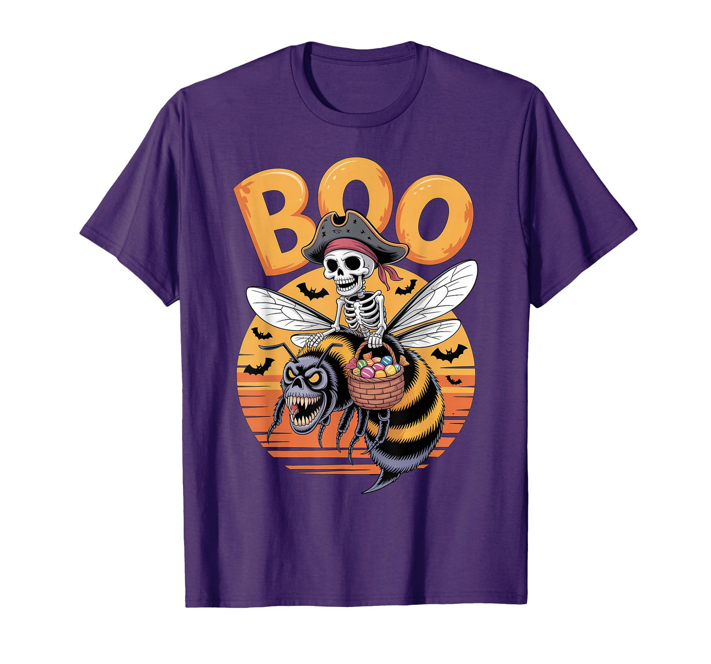 Spooky Bee Costume on Boo Bee Halloween T-Shirt