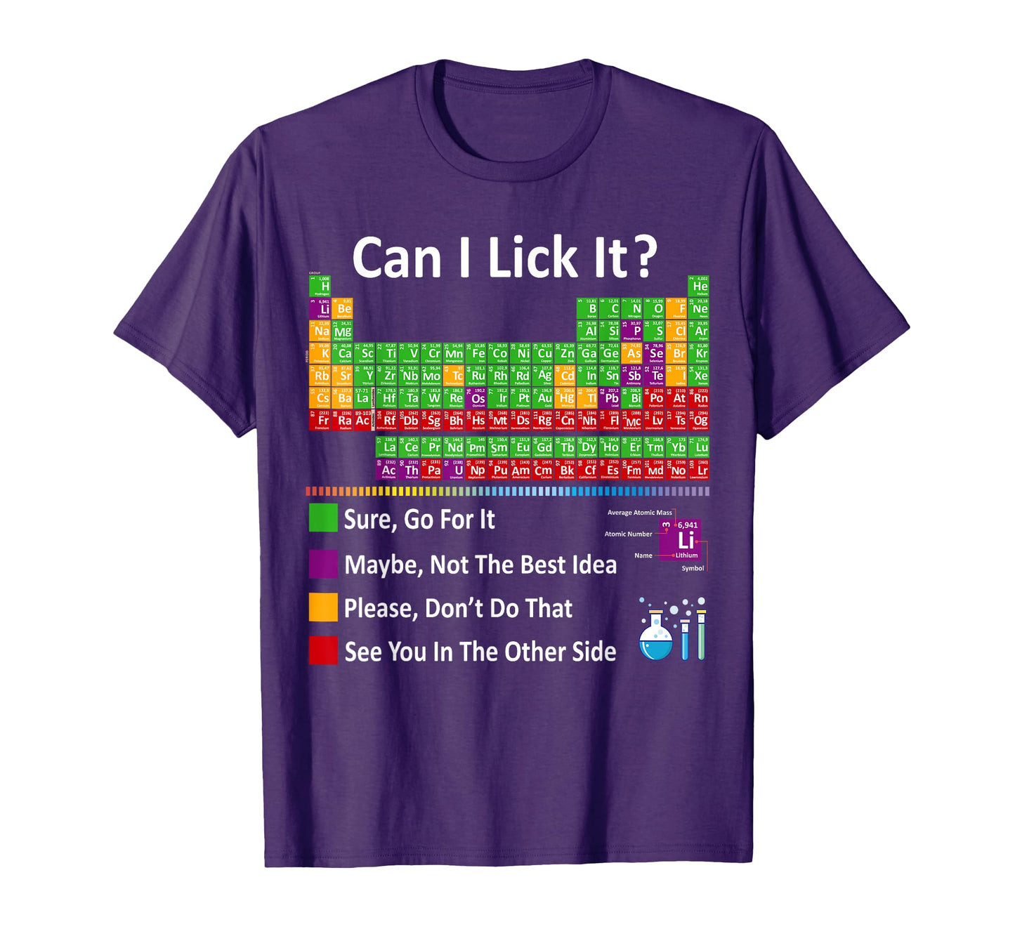 Can I Lick It Periodic Table Chart Science Teacher Cool meme T-Shirt