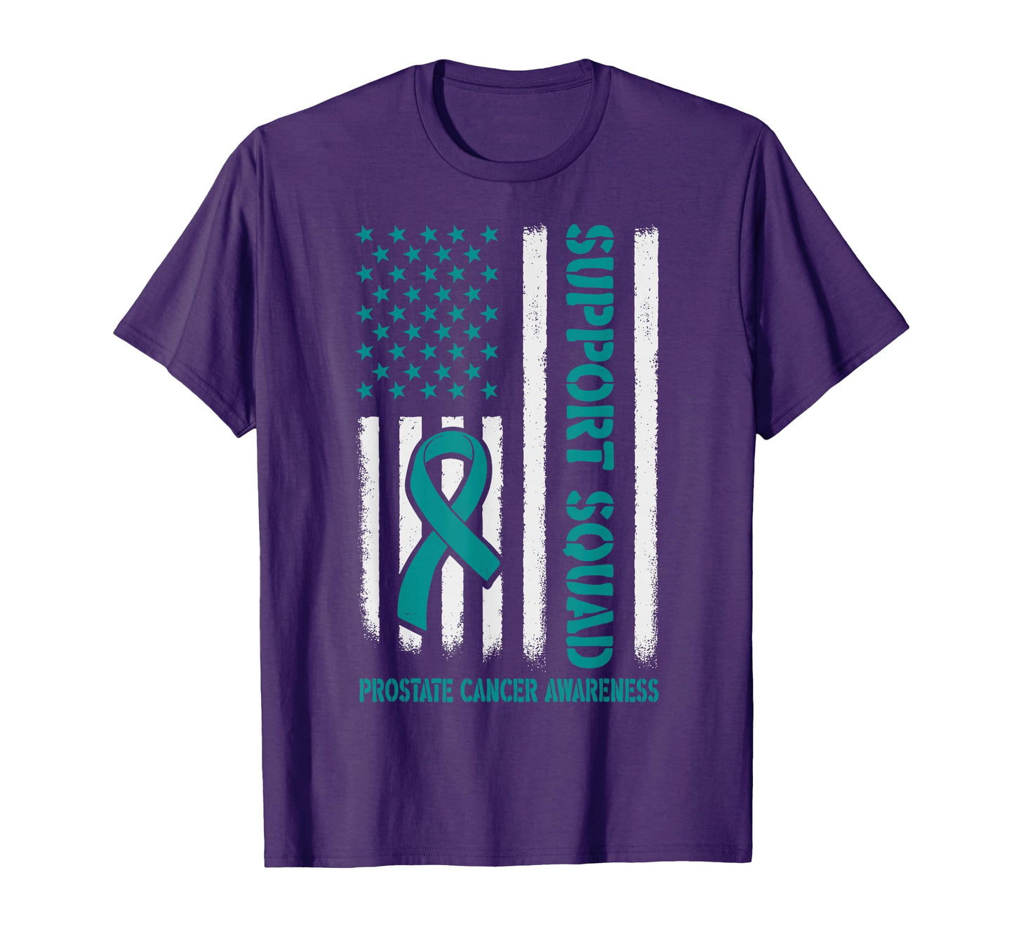 Prostate Cancer Awareness Support Squad Light Blue Ribbon US T-Shirt