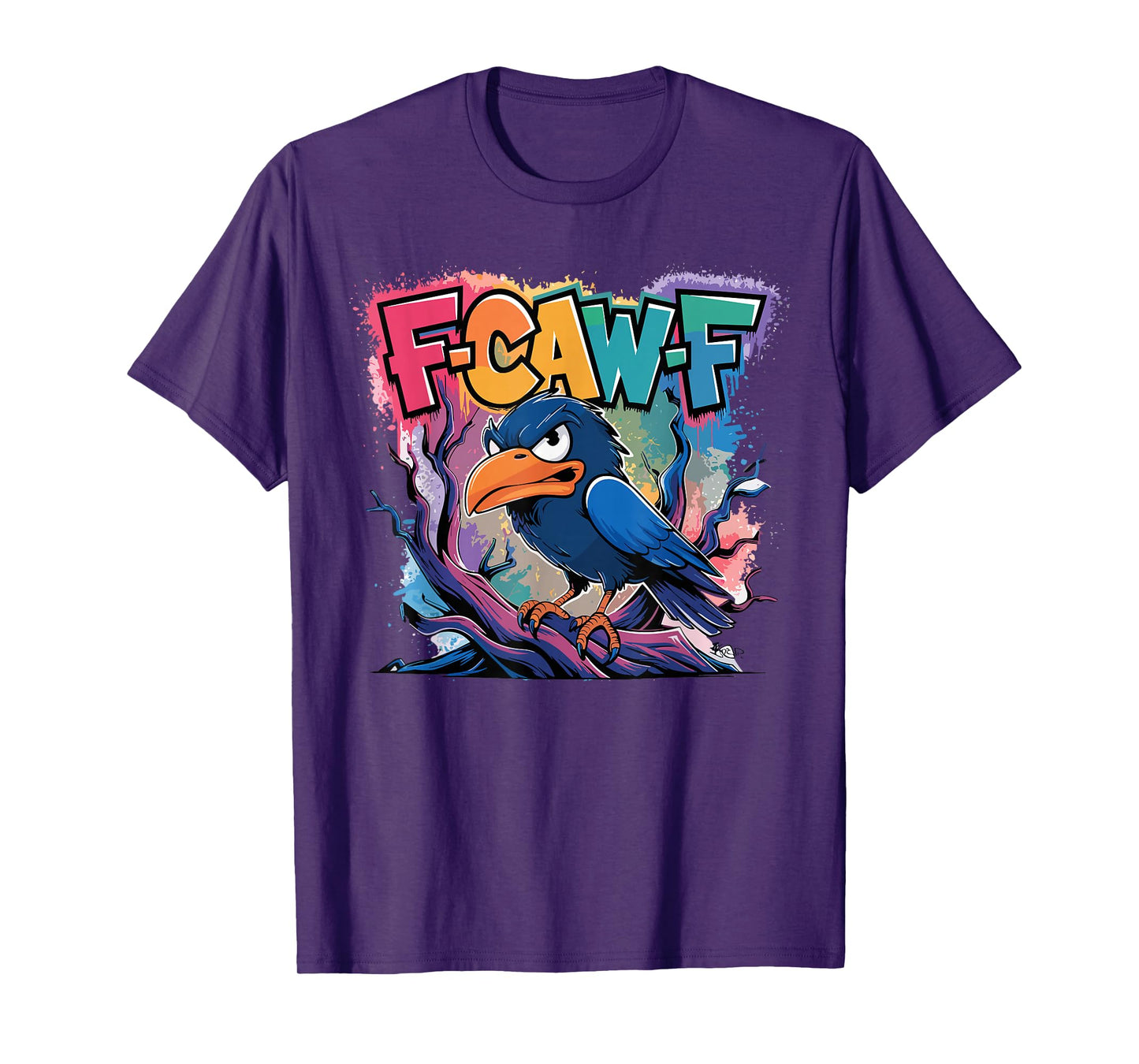 F-Caw-F Funny Raven Halloween Dark Humor T-Shirt