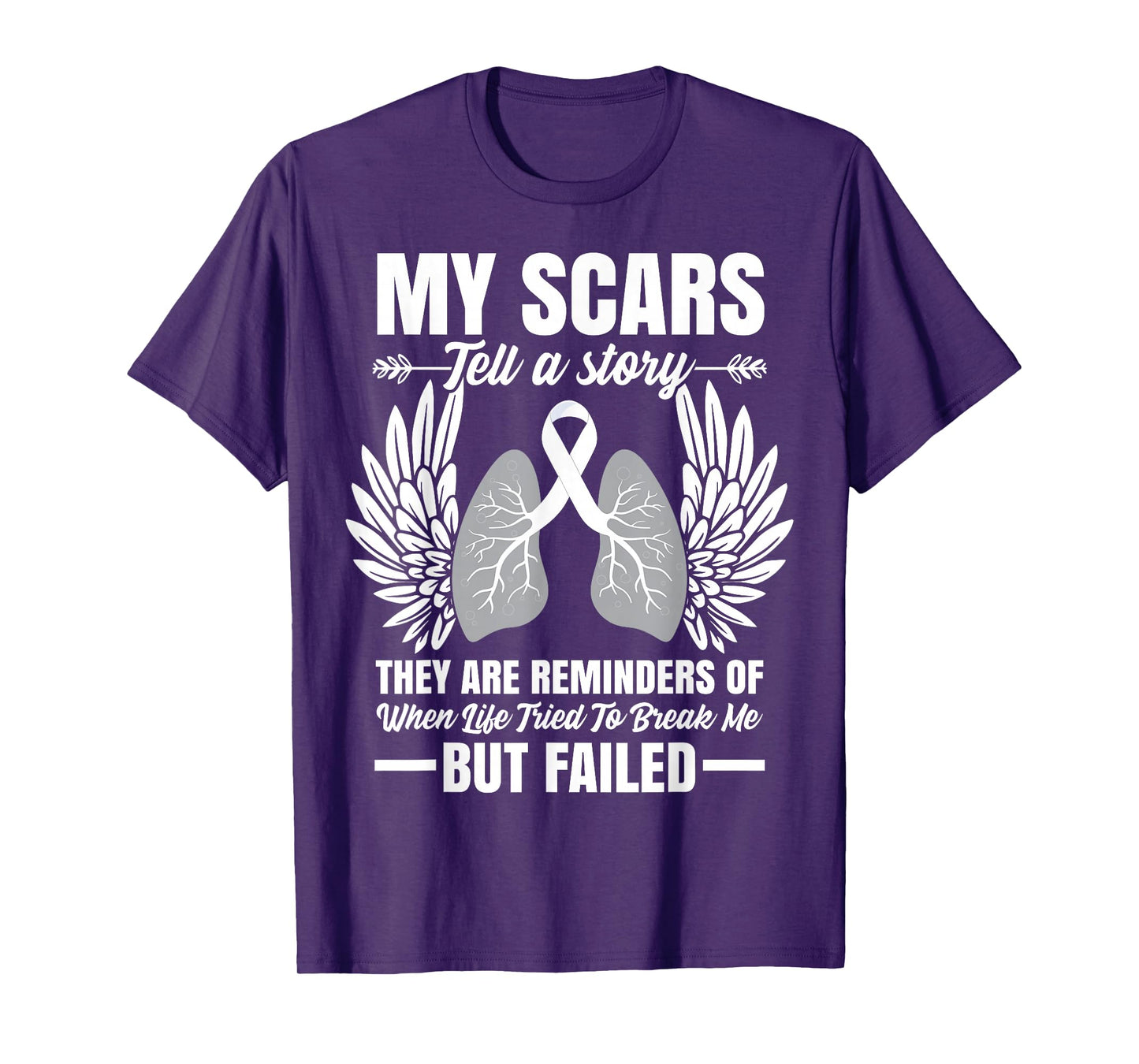 Lung Cancer Awareness | White Ribbon | Lung Cancer Warrior T-Shirt