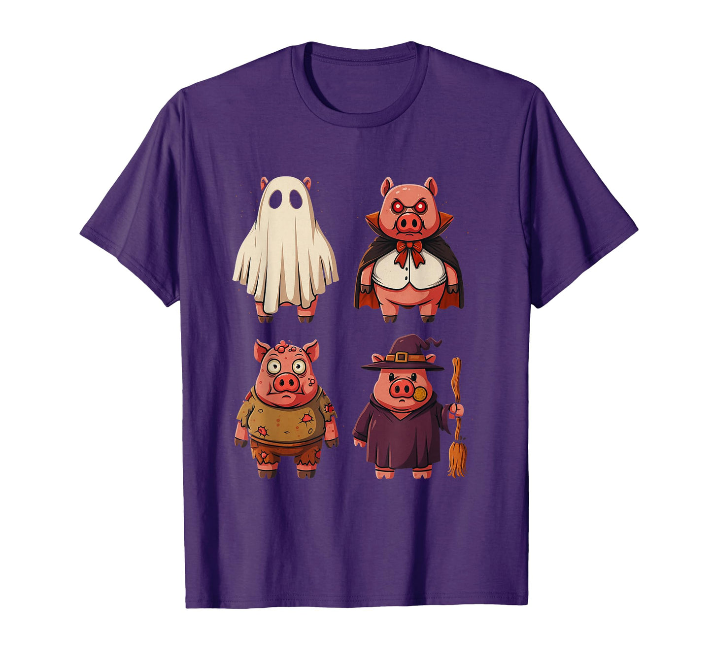 Funny Pig Ghost Witch Zombie Halloween Costume Boys & Girls T-Shirt