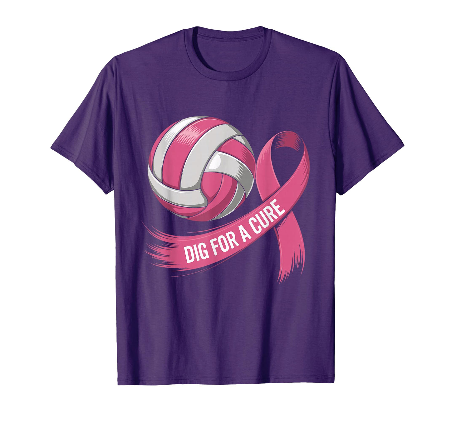 Dig for A Cure Volleyball Pink Breast Cancer Awareness Sport T-Shirt