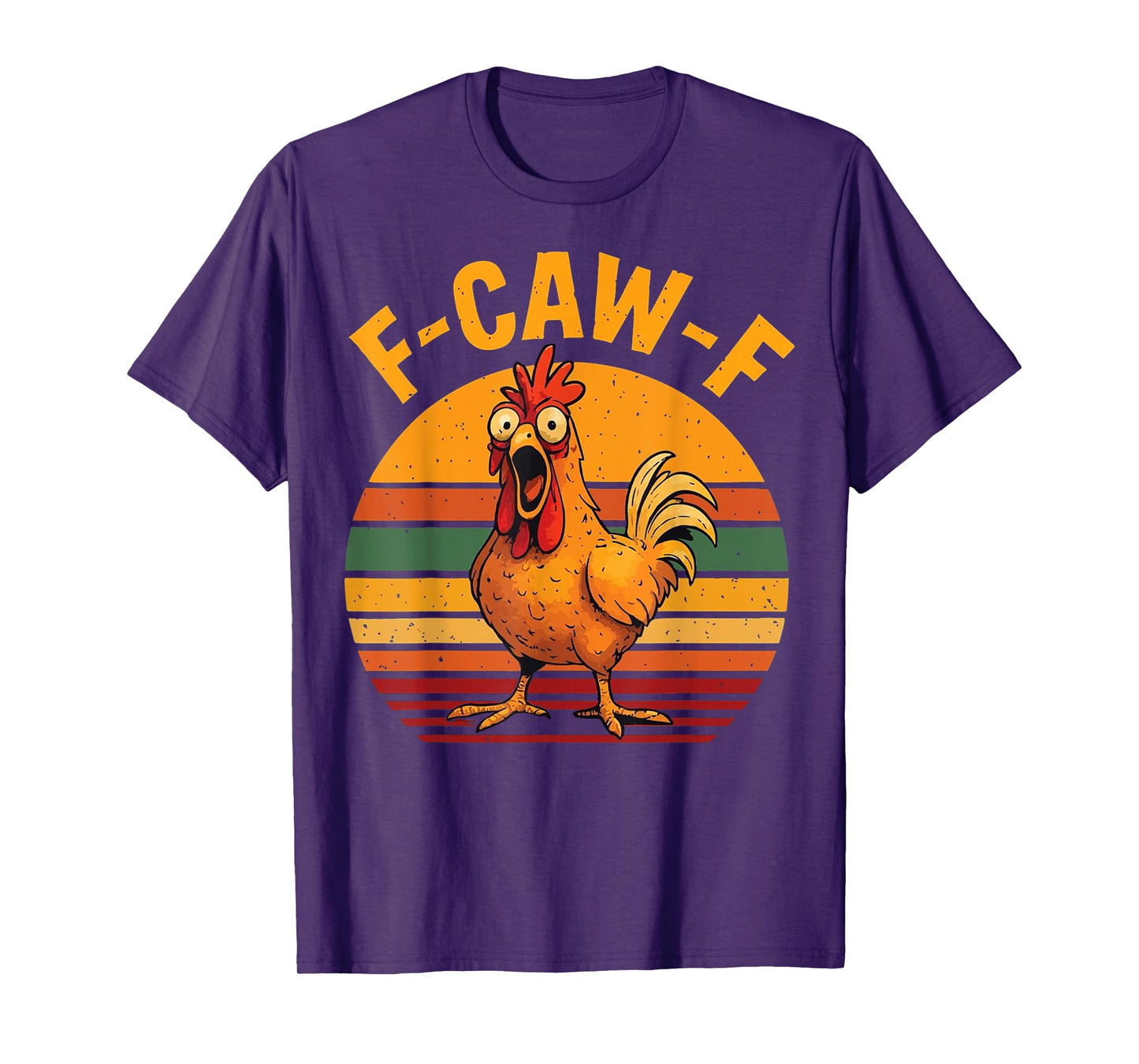 Vintage Retro F-Caw-F Chicken Quote Rooster Meme T-Shirt