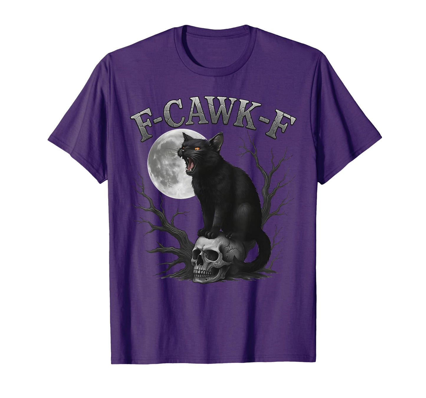 Funny F-Caw-F Black Cat FCAWF Cat Humor T-Shirt