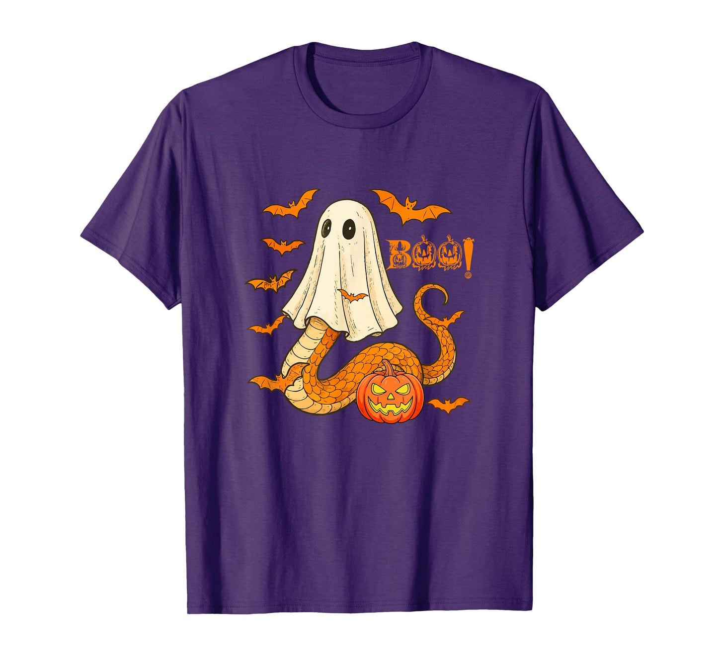 Boo Halloween Snake Cosplay Ghost Costume Animal Lover T-Shirt