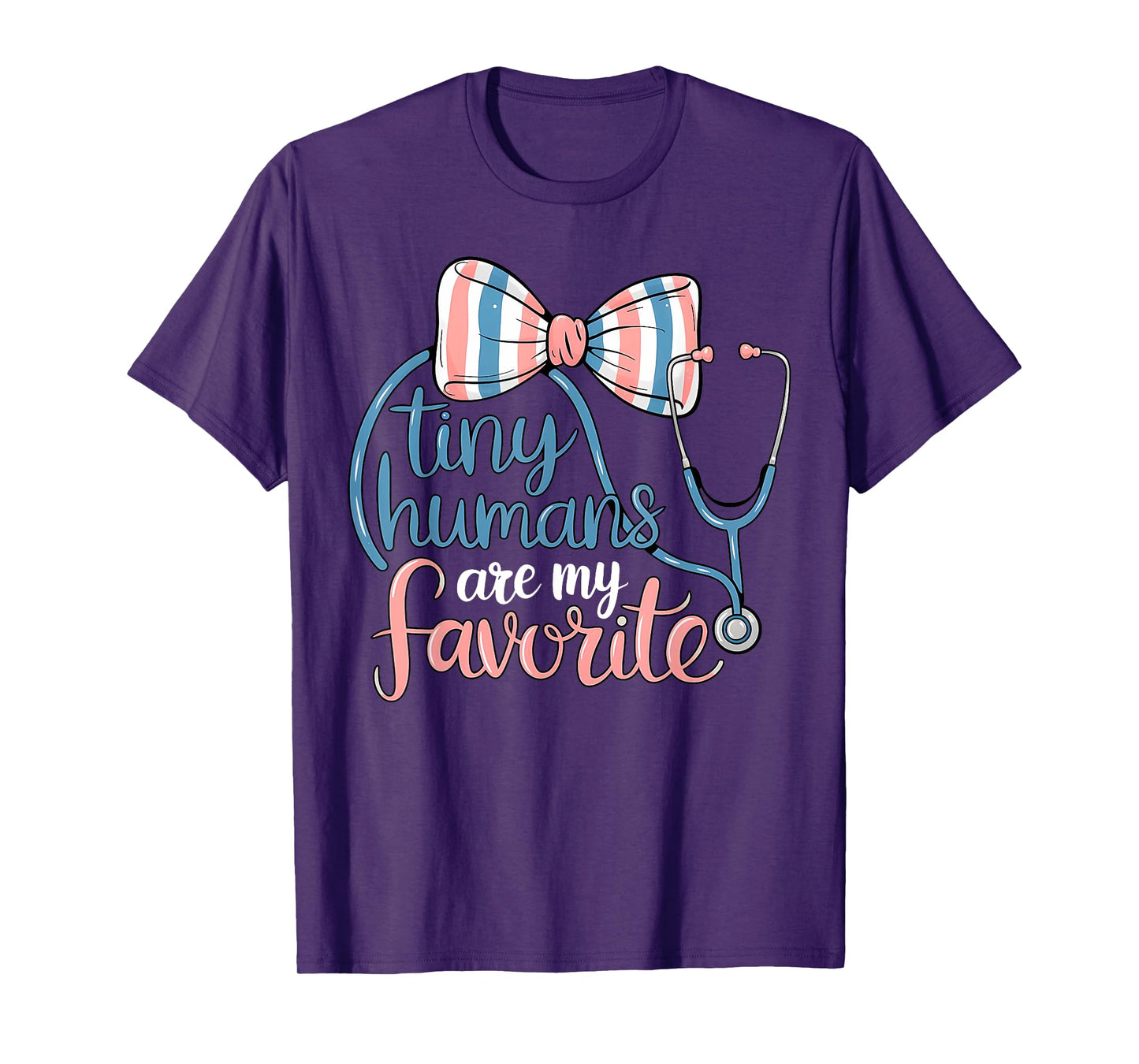Stethoscope Bow Baby Blanket Tiny Humans Are My Favorite MBU T-Shirt
