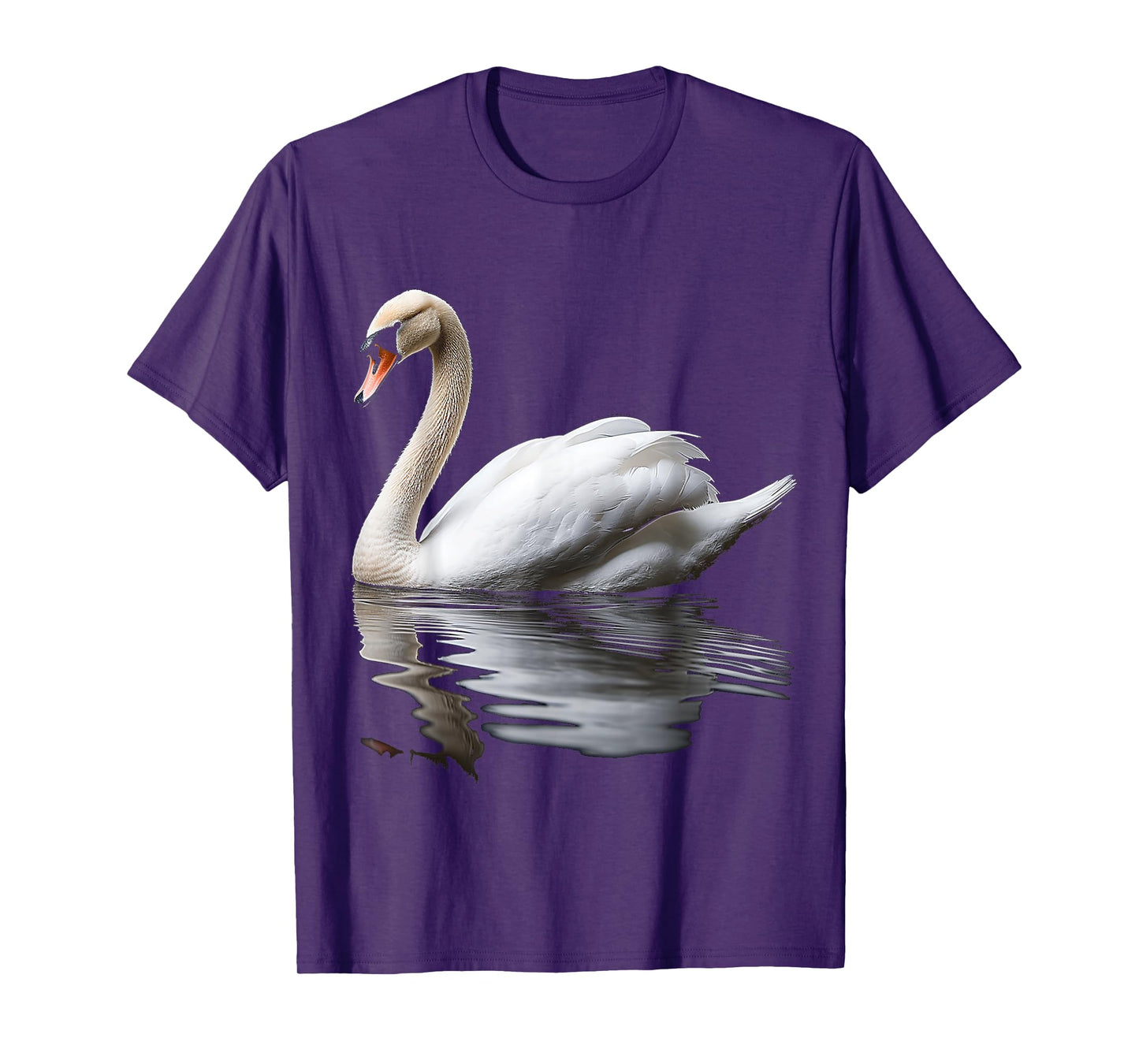 Swan Bird Art Portrait Animal Graphic Motif Swan T-Shirt