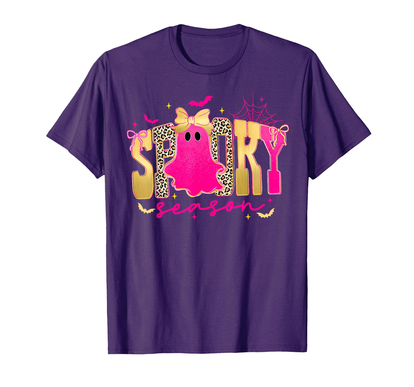 Spooky Season Halloween Pumpkin Cute Boo Ghost Girls Kids T-Shirt