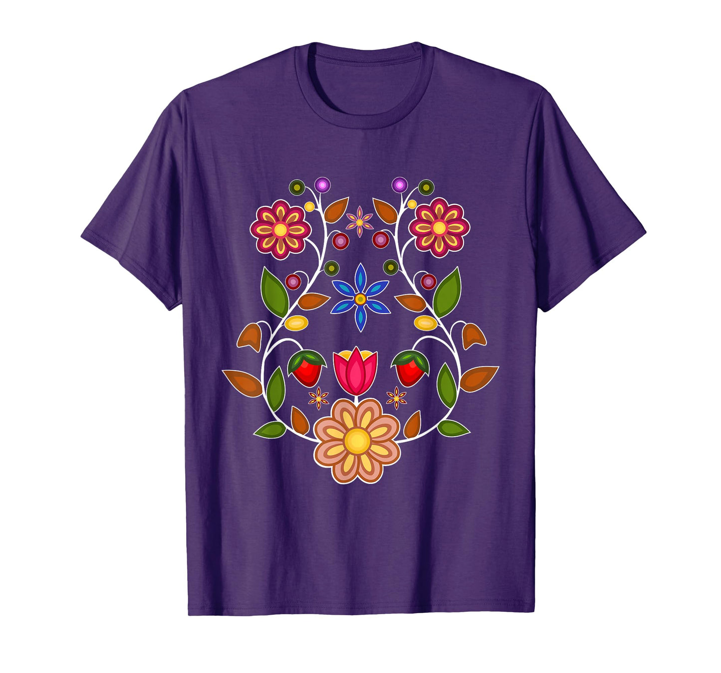 Ojibwe Floral With Indigenous Botanical Wild Flowers Nature T-Shirt