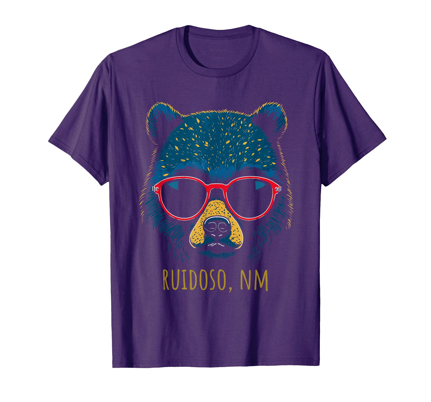 Ruidoso New Mexico Bear Wearing Sunglasses Design T-Shirt