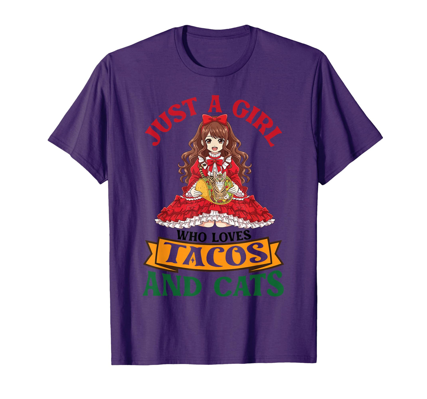 Just A Girl Who Loves Tacos and Egyptian Mau Cats Mother Mom T-Shirt