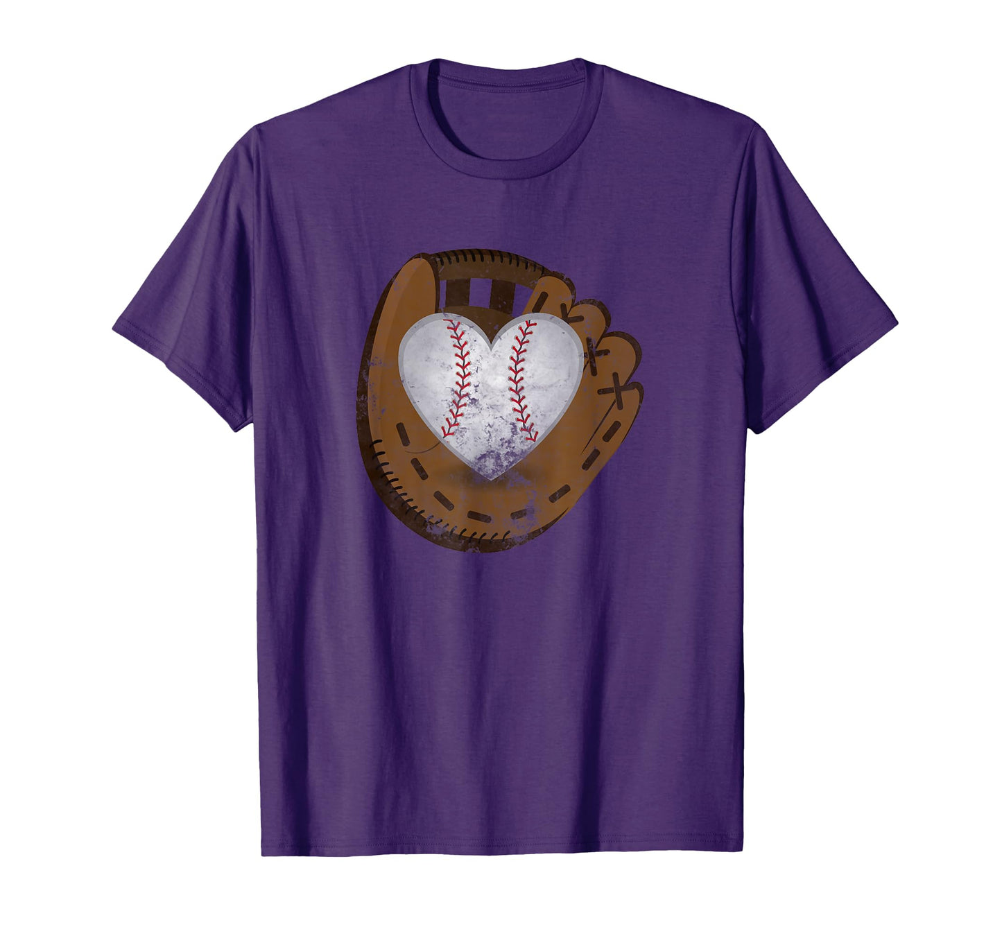 Vintage Baseball Heart Shirt Funny Valentine's Day Gift T-Shirt