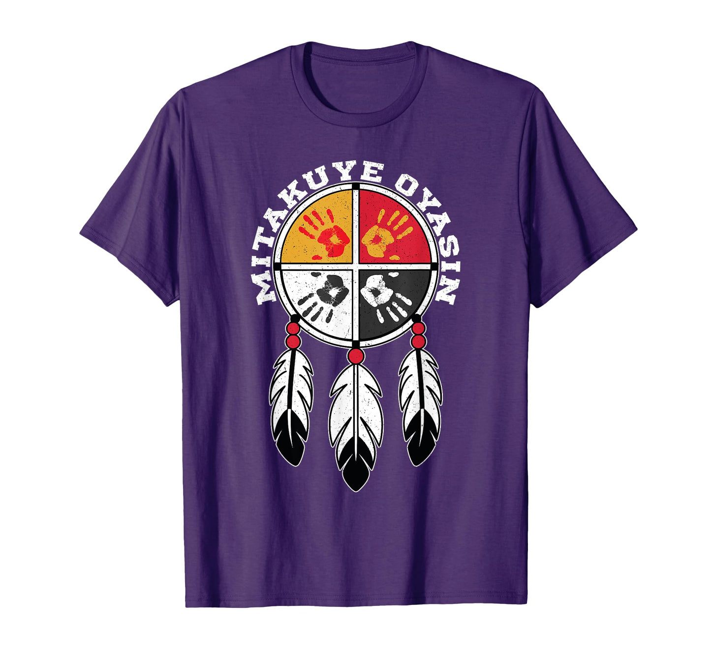 Mitakuye Oyasin Native American indigenous Medicine Wheel T-Shirt