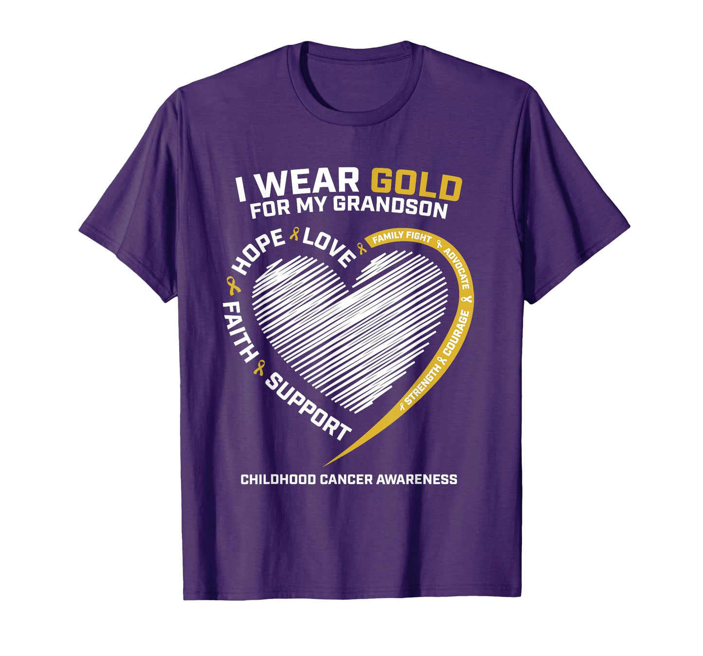 Women I Wear Gold For My Grandson Childhood Cancer Awareness T-Shirt
