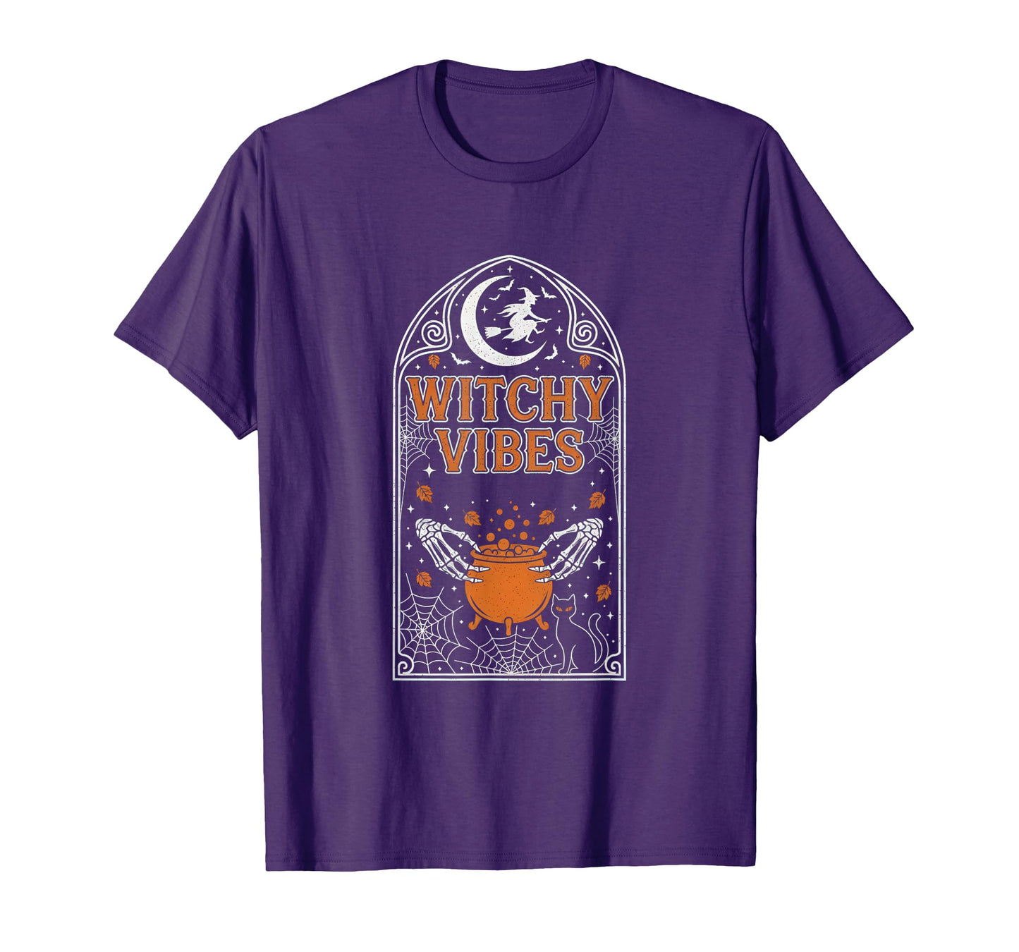 Witchy Vibes Tombstone Funny Halloween Trick or Treat T-Shirt