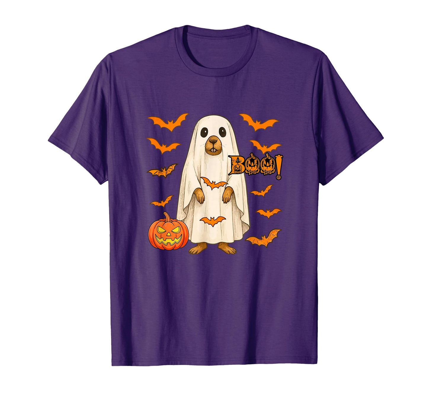 Boo Halloween Gopher Cosplay Ghost Costume Animal Lover T-Shirt