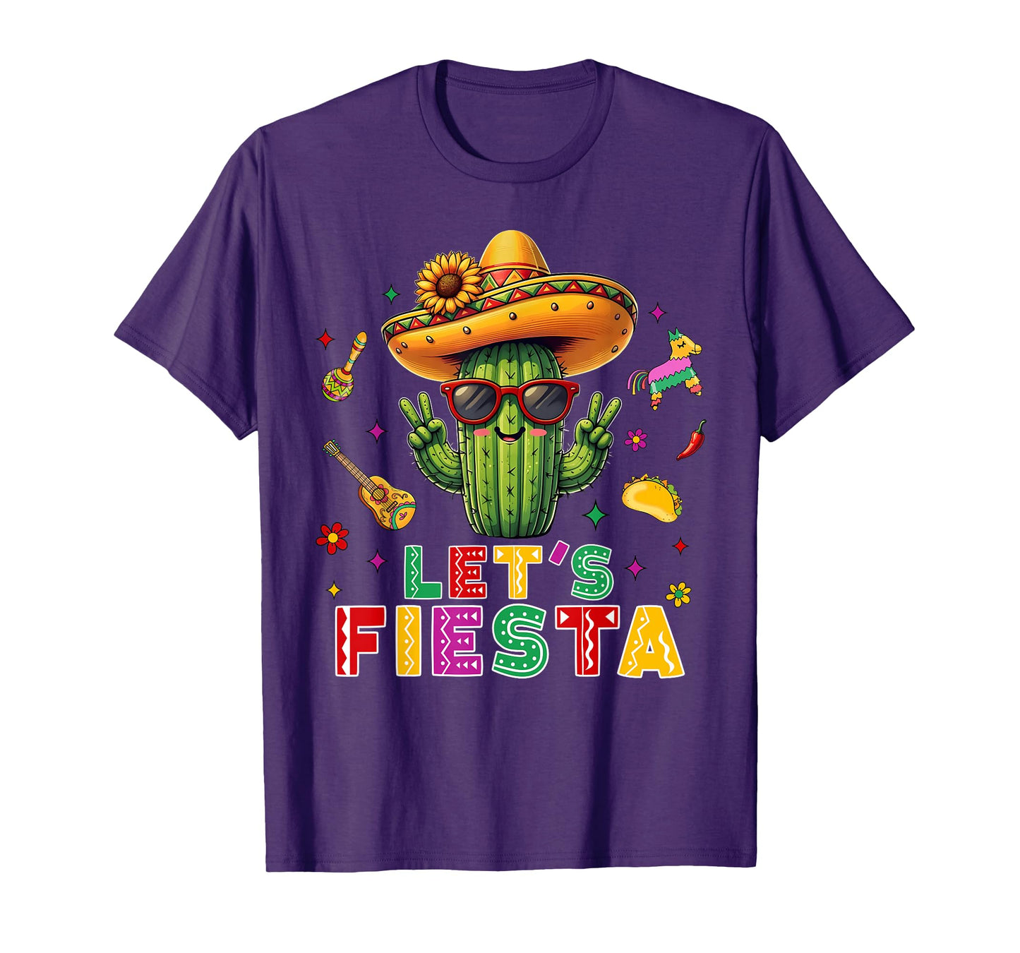 Cinco De Mayo Mexican Cactus Funny Lets Fiesta Party Women T-Shirt