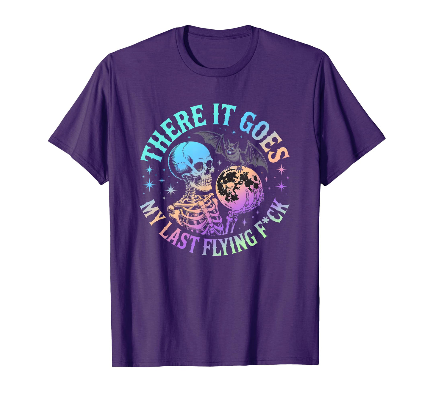 There It Goes My Last Flying F Funny Halloween Skeleton T-Shirt