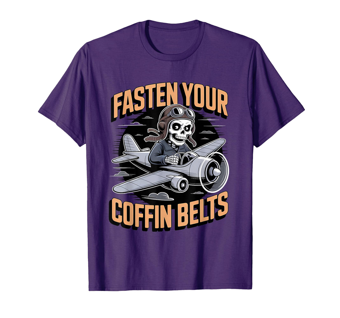 Skeleton Airline Pilot Halloween Funny Spooky Flight T-Shirt