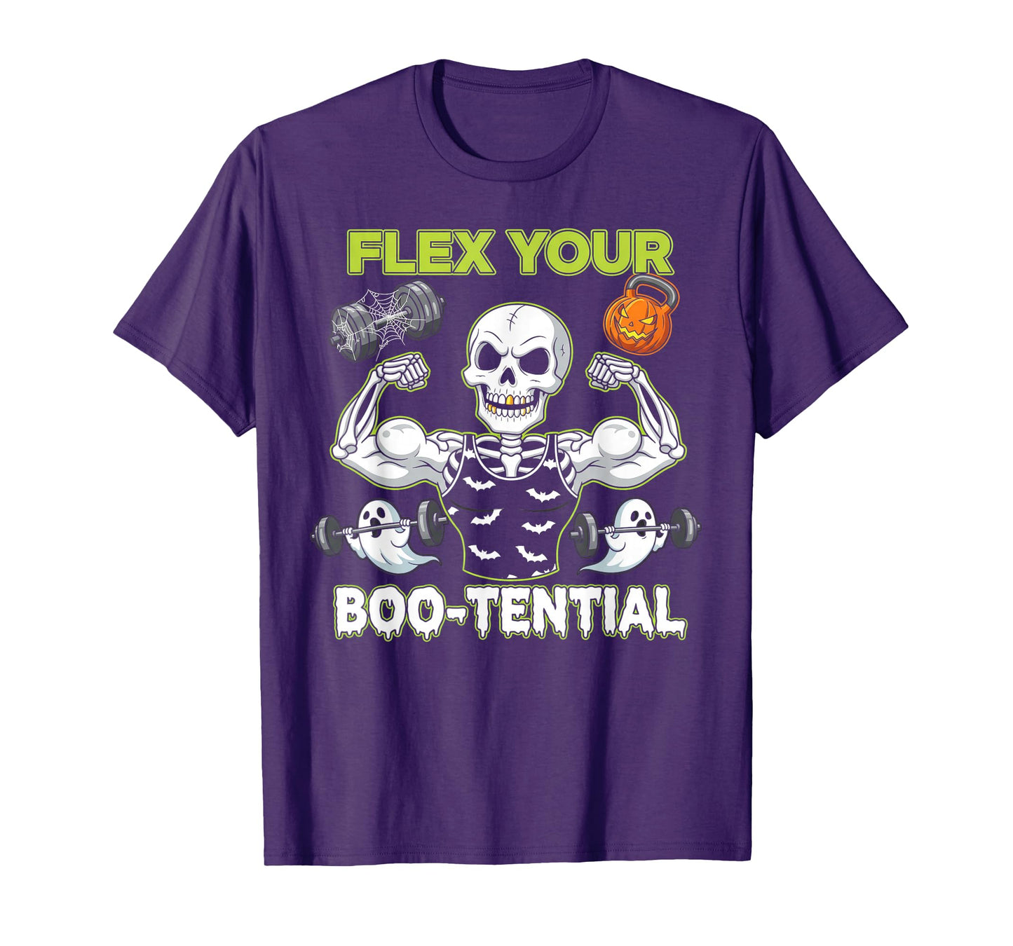 Flex Your Boo-tential Halloween Gym Workout Design T-Shirt