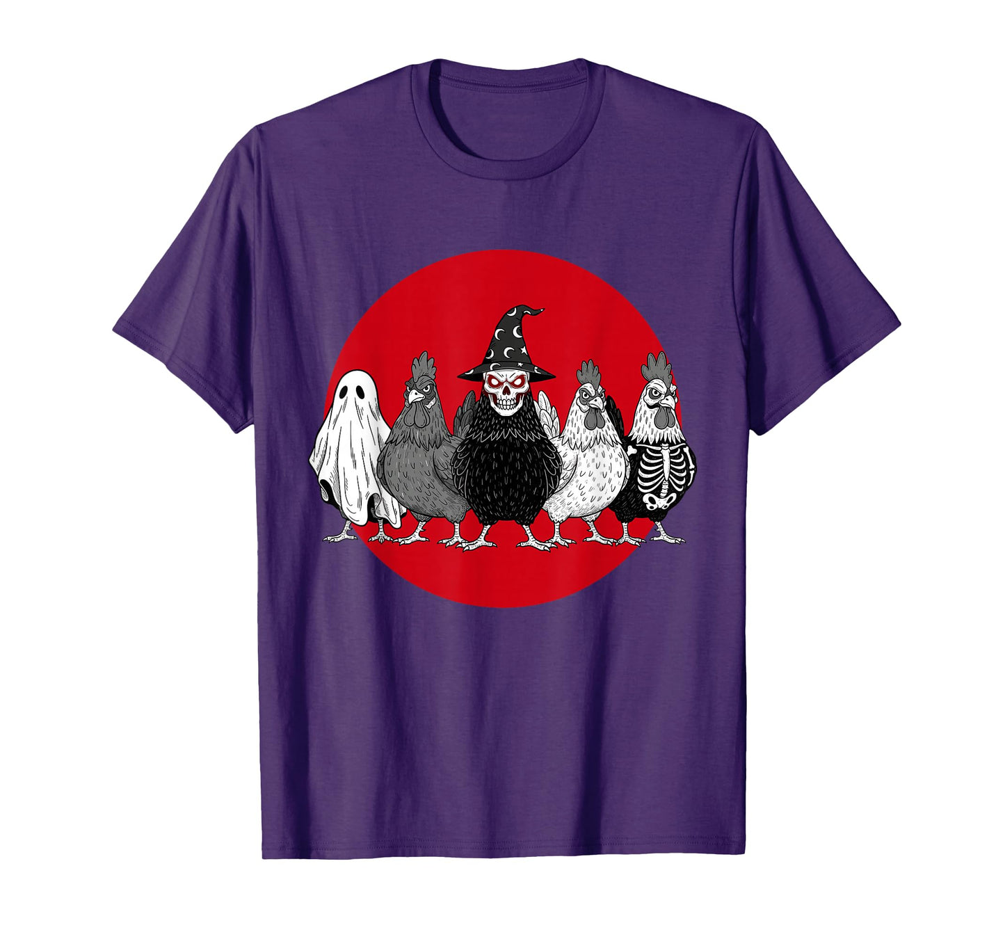 Halloween Funny Spooky Scary Chicken Costume Men Women T-Shirt