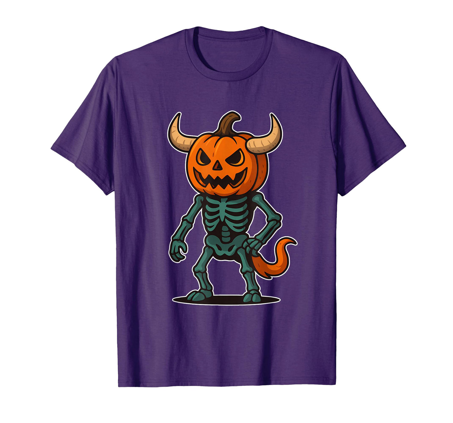 Pumpkin Demon Skeleton T-Shirt