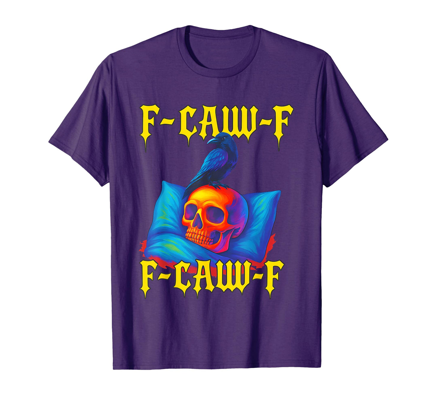 Skull and Crow F CAW F Halloween T-Shirt