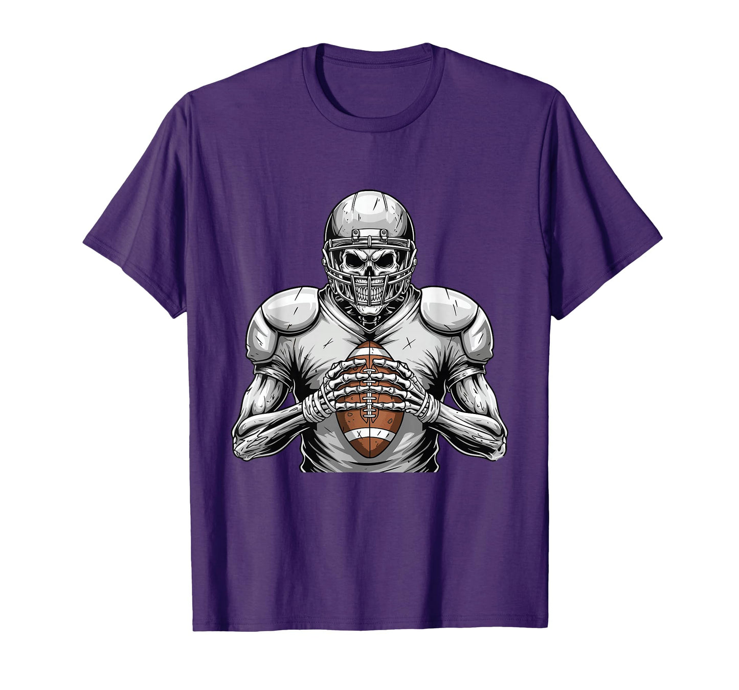 Skeleton Football Player - Spooky Halloween Footballer T-Shirt