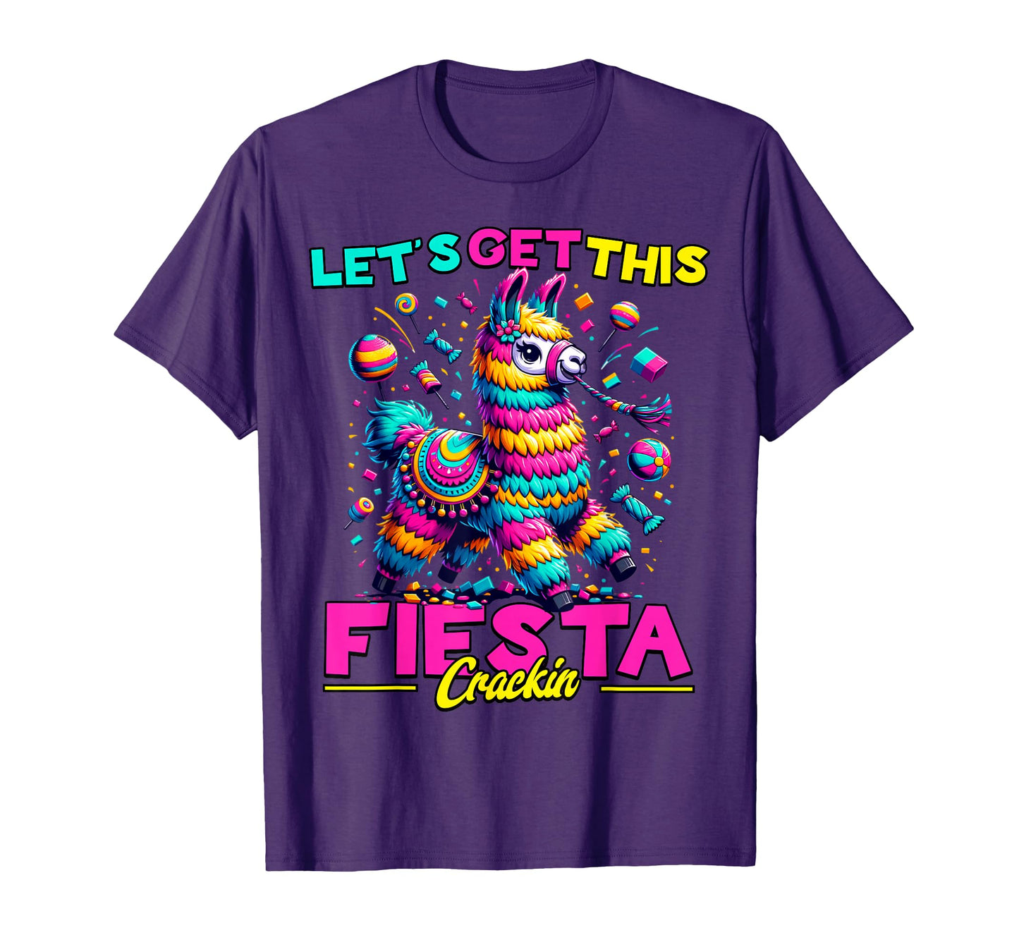 Llama Piñata Fiesta Crackin' Funny Cinco de Mayo Party Fest T-Shirt