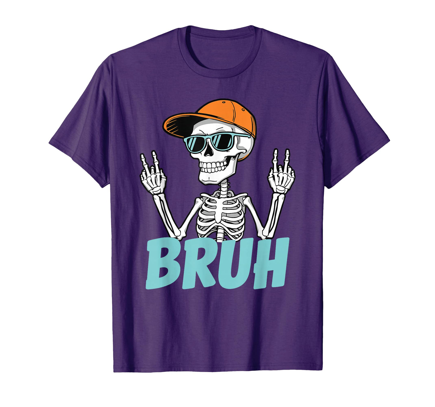 Bruh Dabbing Skeleton Halloween Pumpkin Halloween Costume T-Shirt