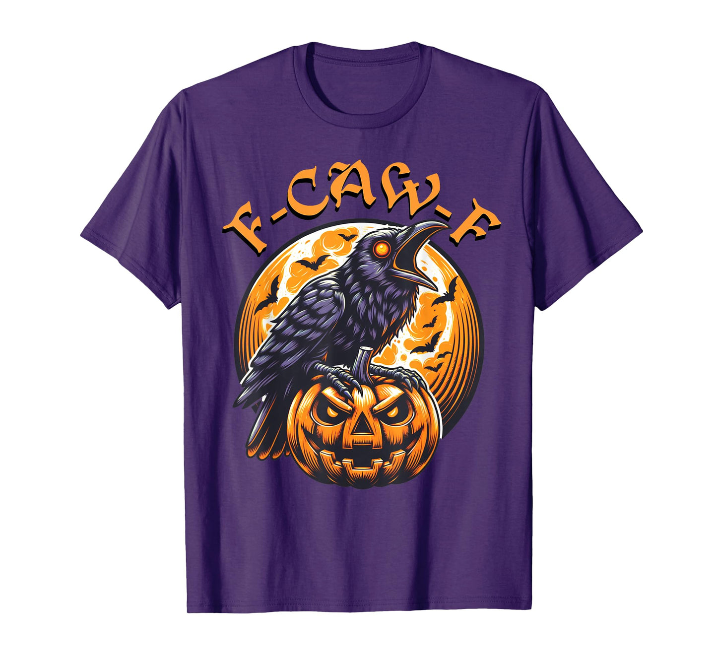 Funny Antisocial Crow F-Caw-F Halloween T-Shirt
