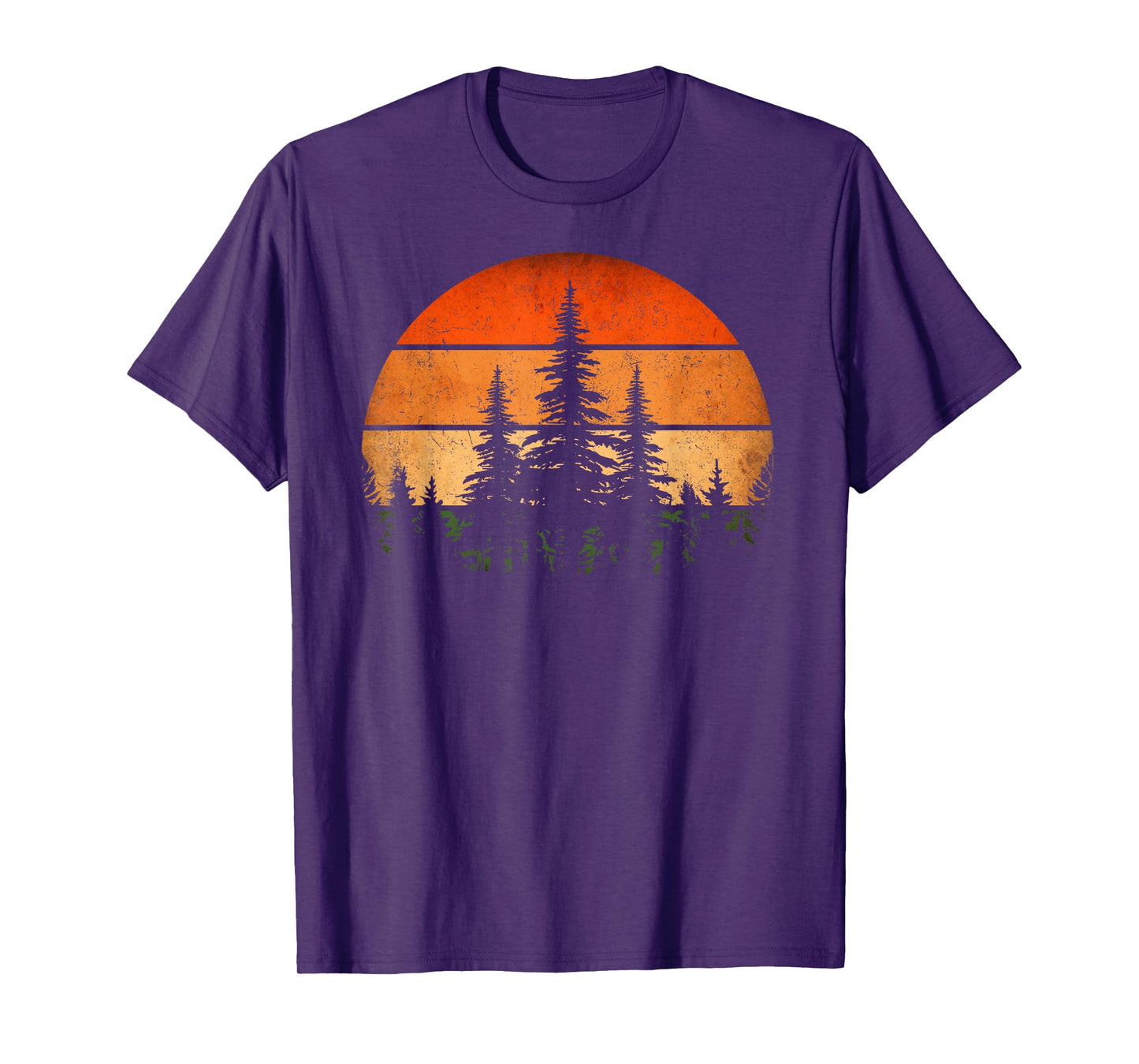 Waldlichtung Outdoor Natur Bäume Retro Wald T-Shirt