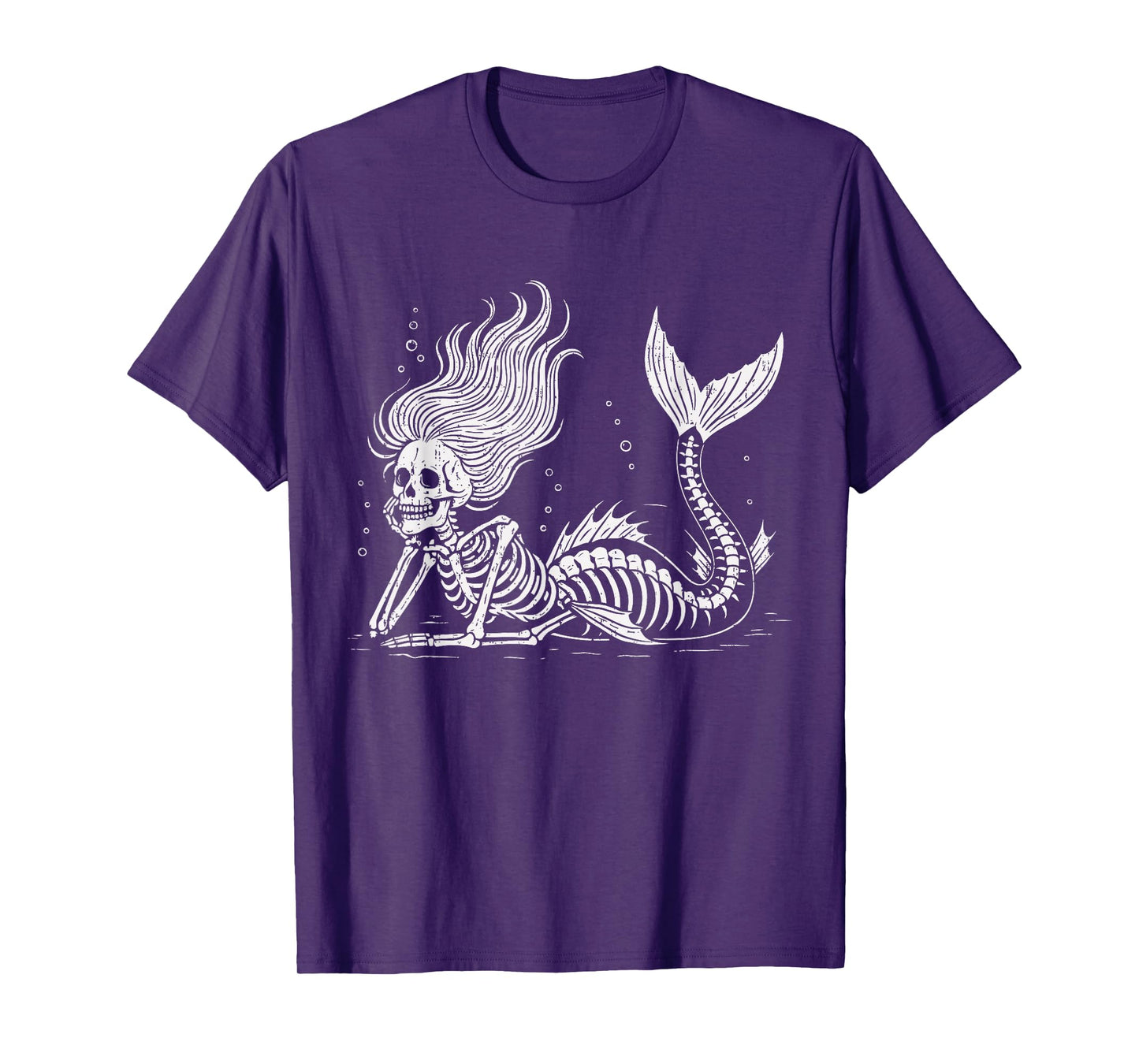 Mermaid Skeleton Halloween Costume Womens Teens Girls Kids T-Shirt