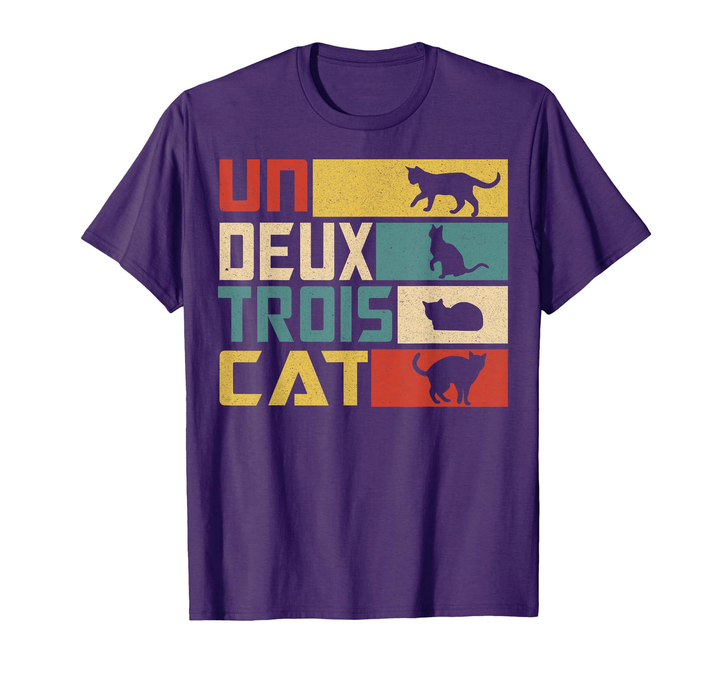 Un Deux Trois Cat - Funny French Pun, Funny Cat T-Shirt