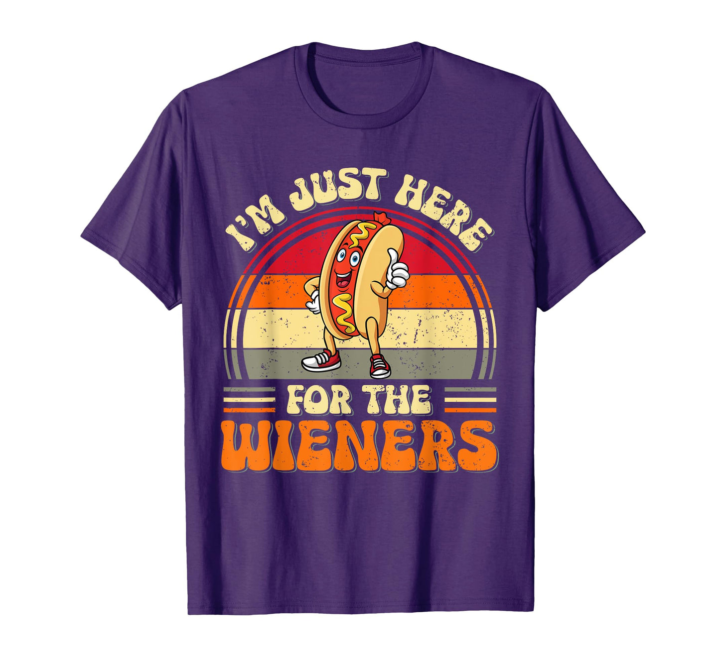 I'm Just Here For The Wieners Funny Wieners Hotdog For Kids T-Shirt