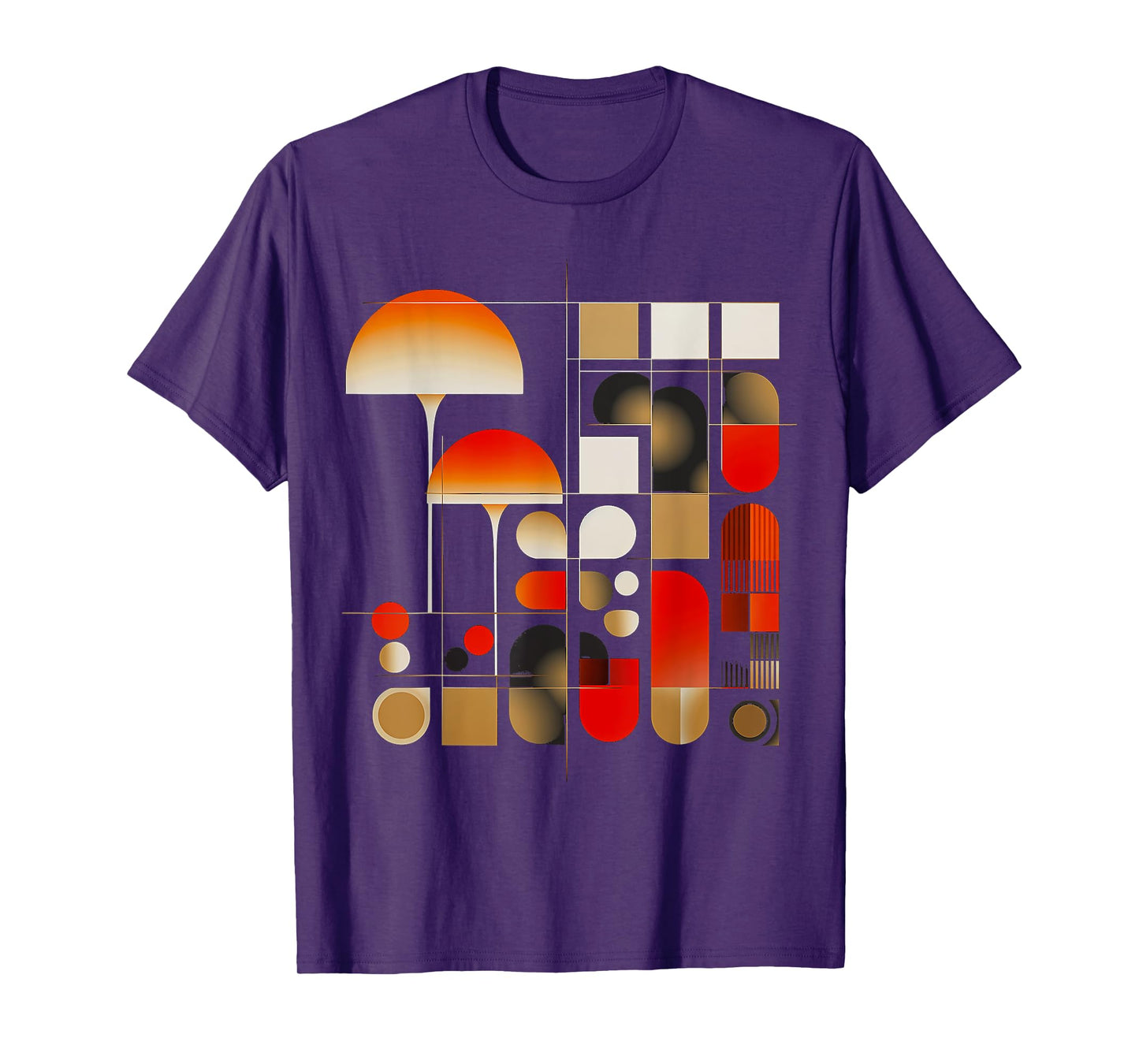 Mushrooms Geometric Art Illustration Graphic Mushrooms T-Shirt