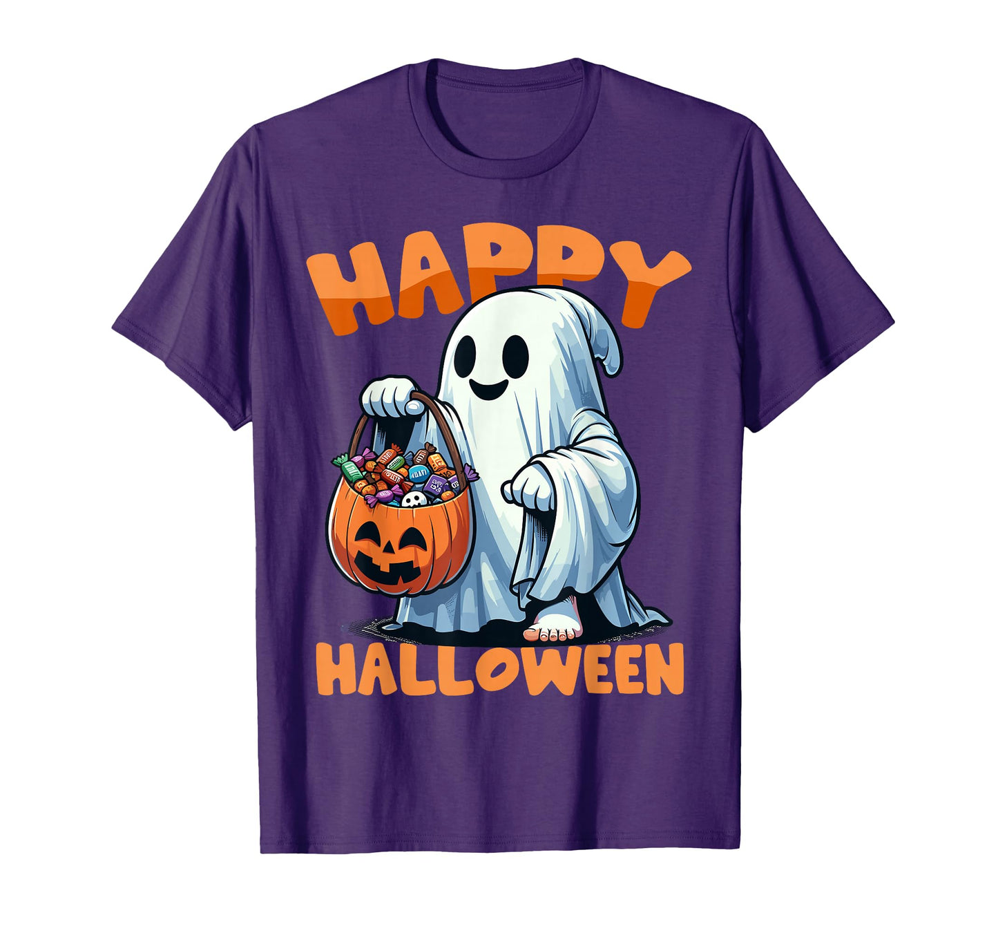 Funny Happy Halloween Boo Ghost Matching Family Couples 2025 T-Shirt