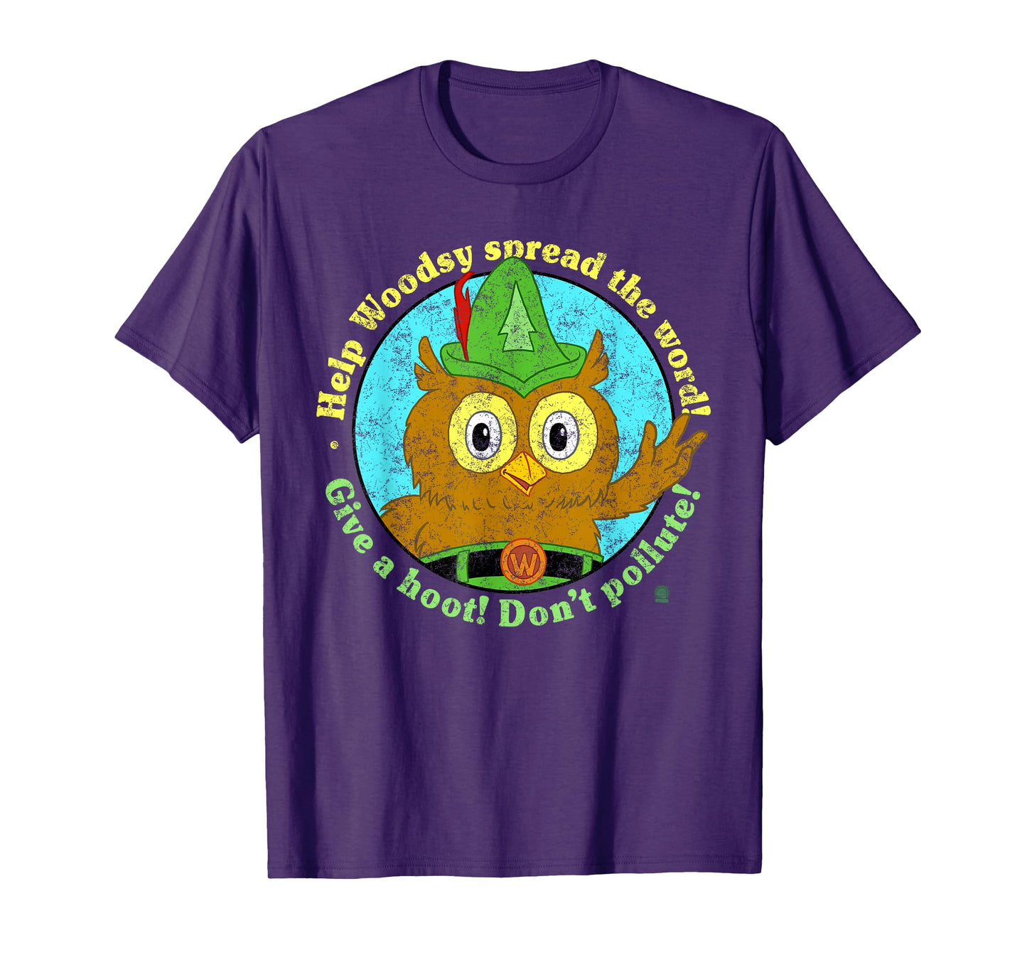 Woodsy Owl Give a Hoot Don't Pollute Distressed T-Shirt
