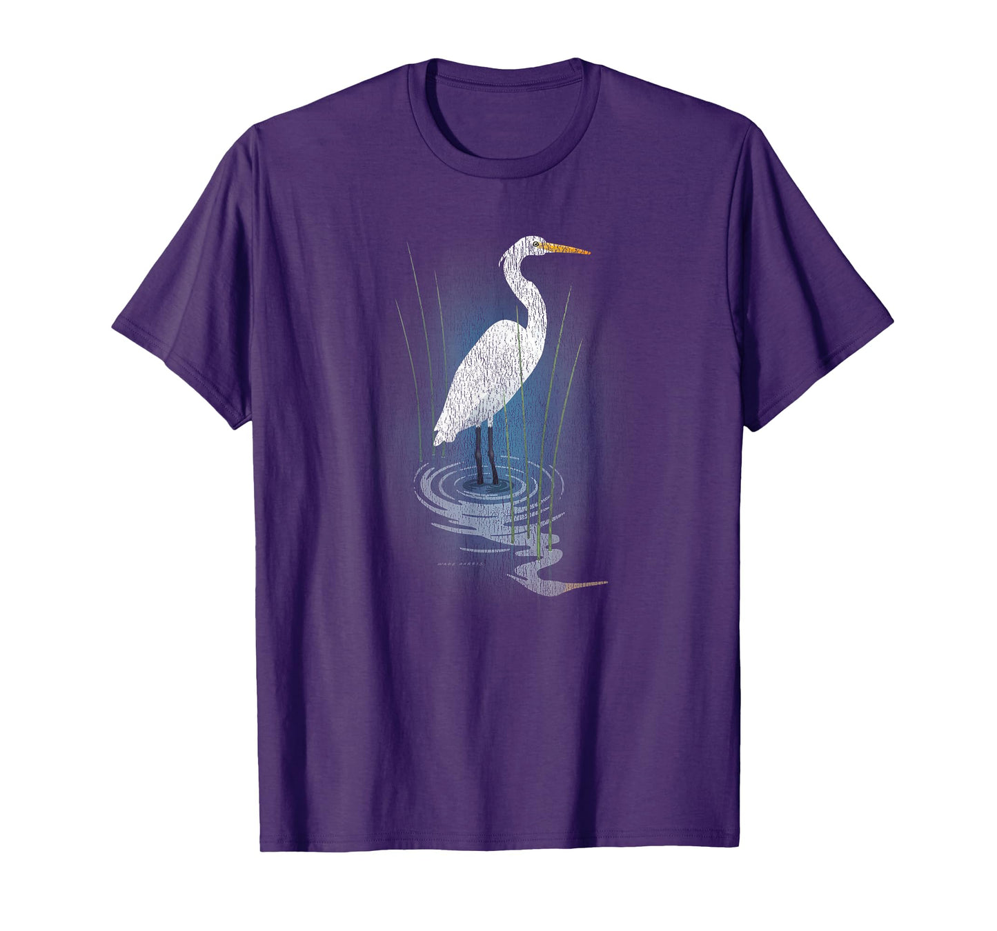 Retro Snowy Egret T-Shirt