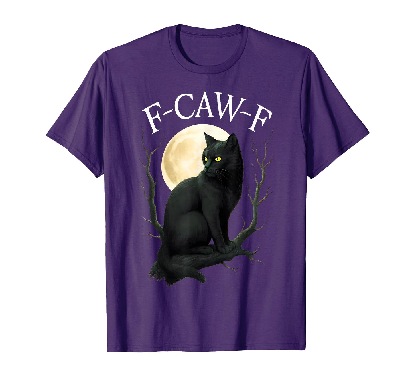 F Caw F Funny Black Cat Halloween Witchy Cat Spooky Season T-Shirt