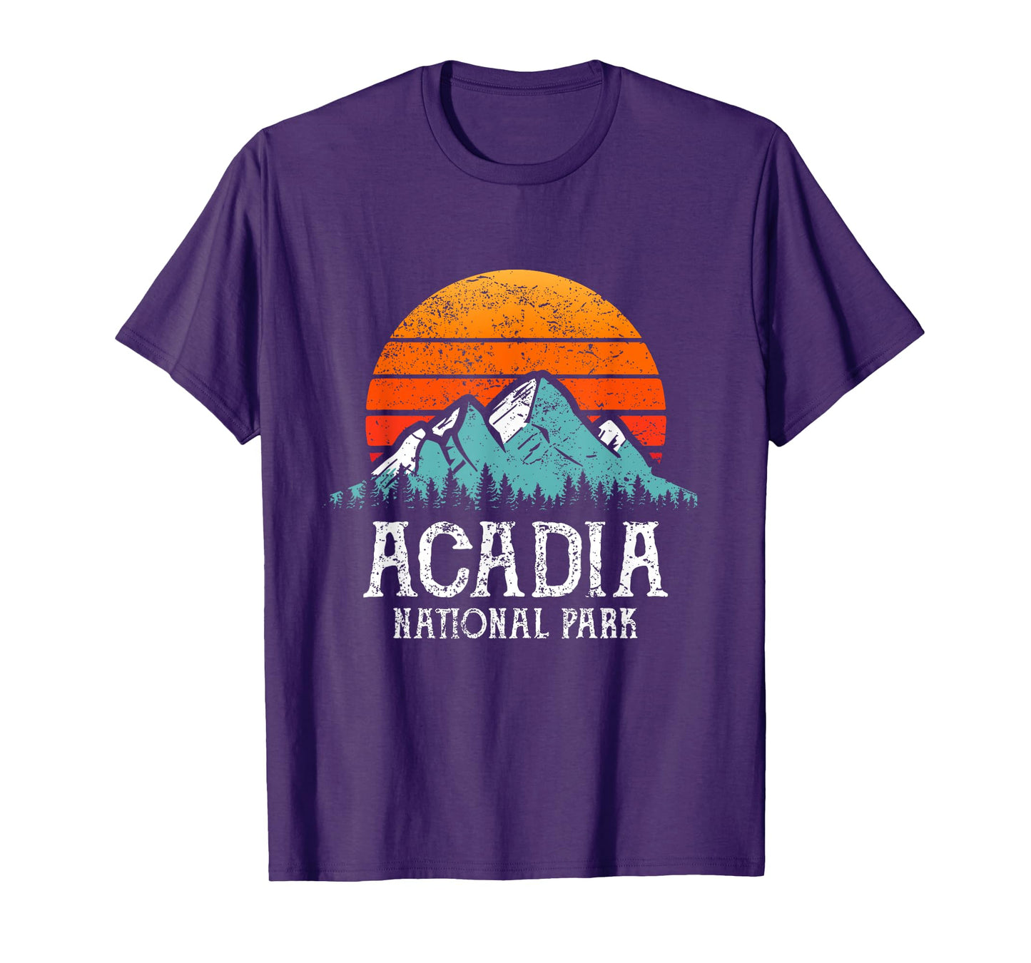 Acadia National Park Merchandise Retro Hiking Acadia T-Shirt