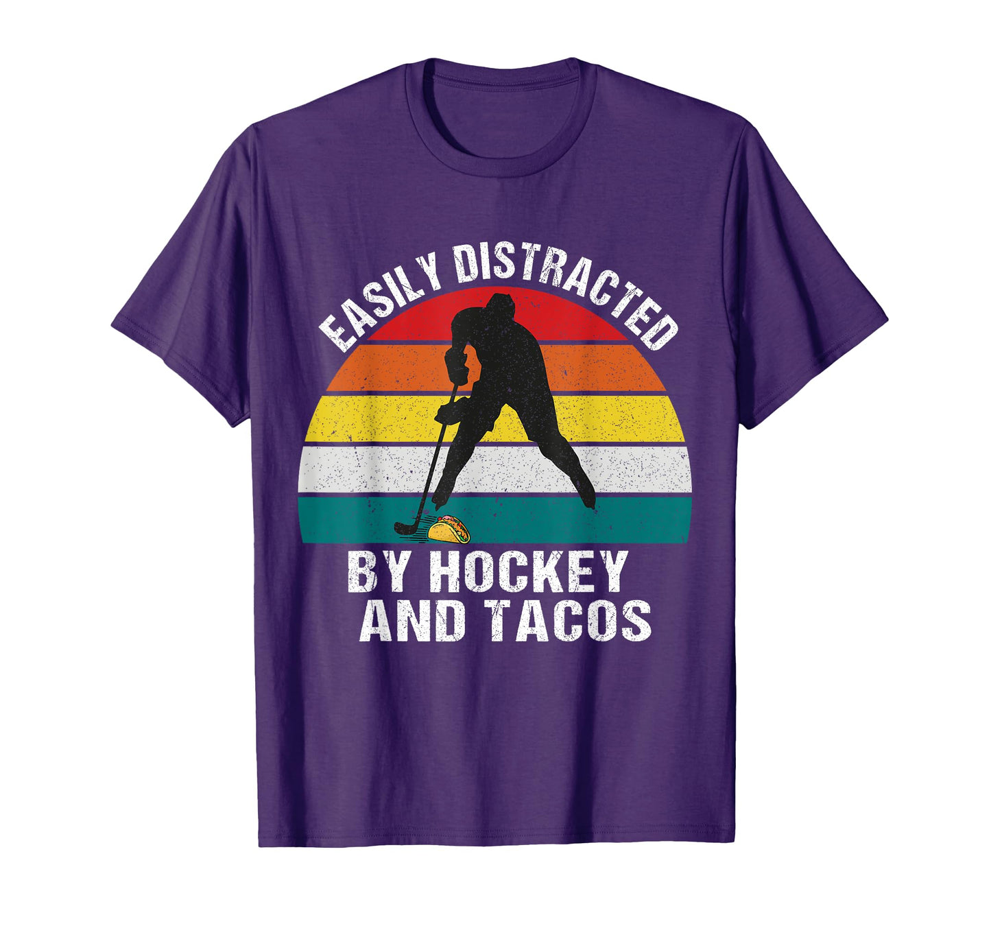 Easily Distracted by Hockey And Tacos T-Shirt