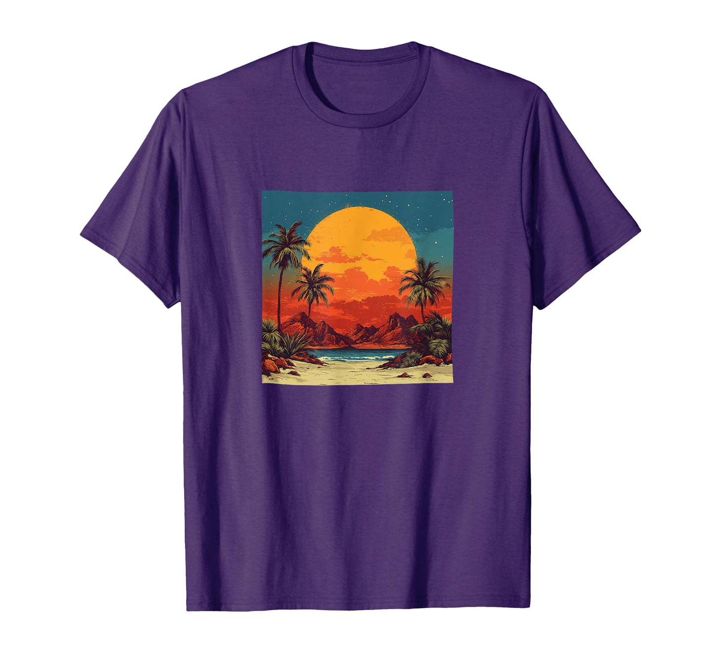 Desert Oasis Vintage Landscape Graphic T-Shirt